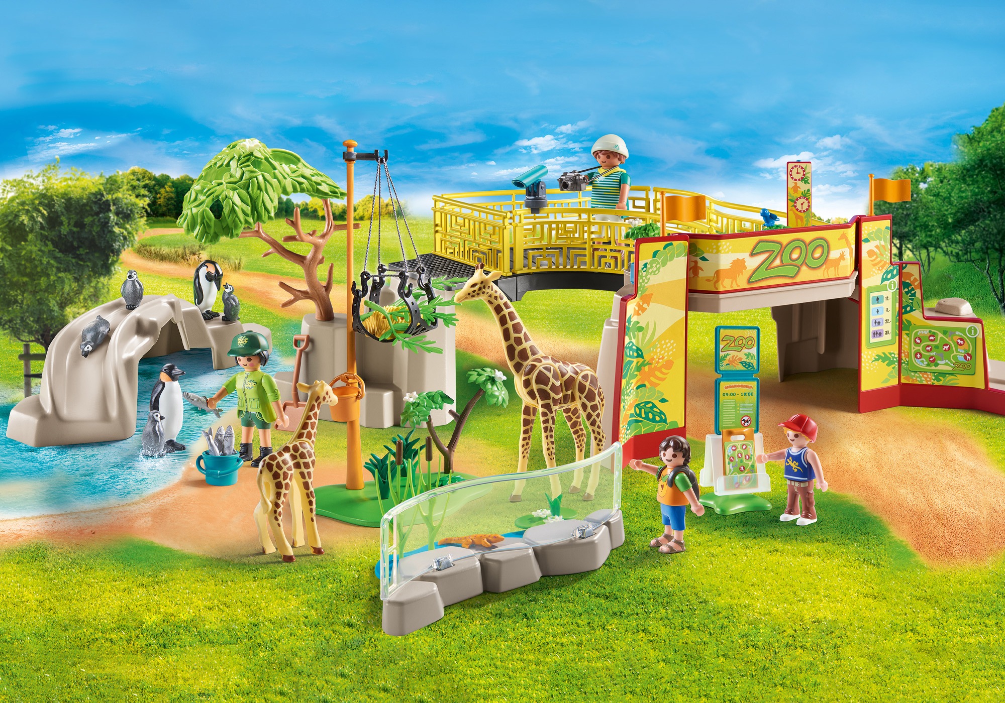 Playmobil® Konstruktions-Spielset »Mein großer Erlebnis-Zoo (71190), Family Fun«, (127 St.), Made in Germany