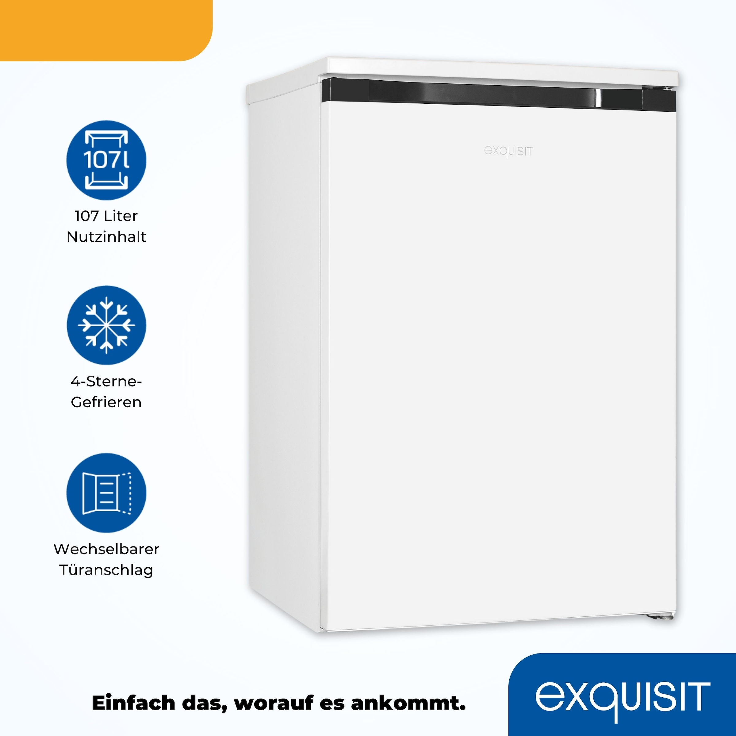 exquisit Kühlschrank »KS16-4-051C« 84,5 cm hoch 54,9 cm breit in bester Energieefizienz C, 107 Liter Volumen