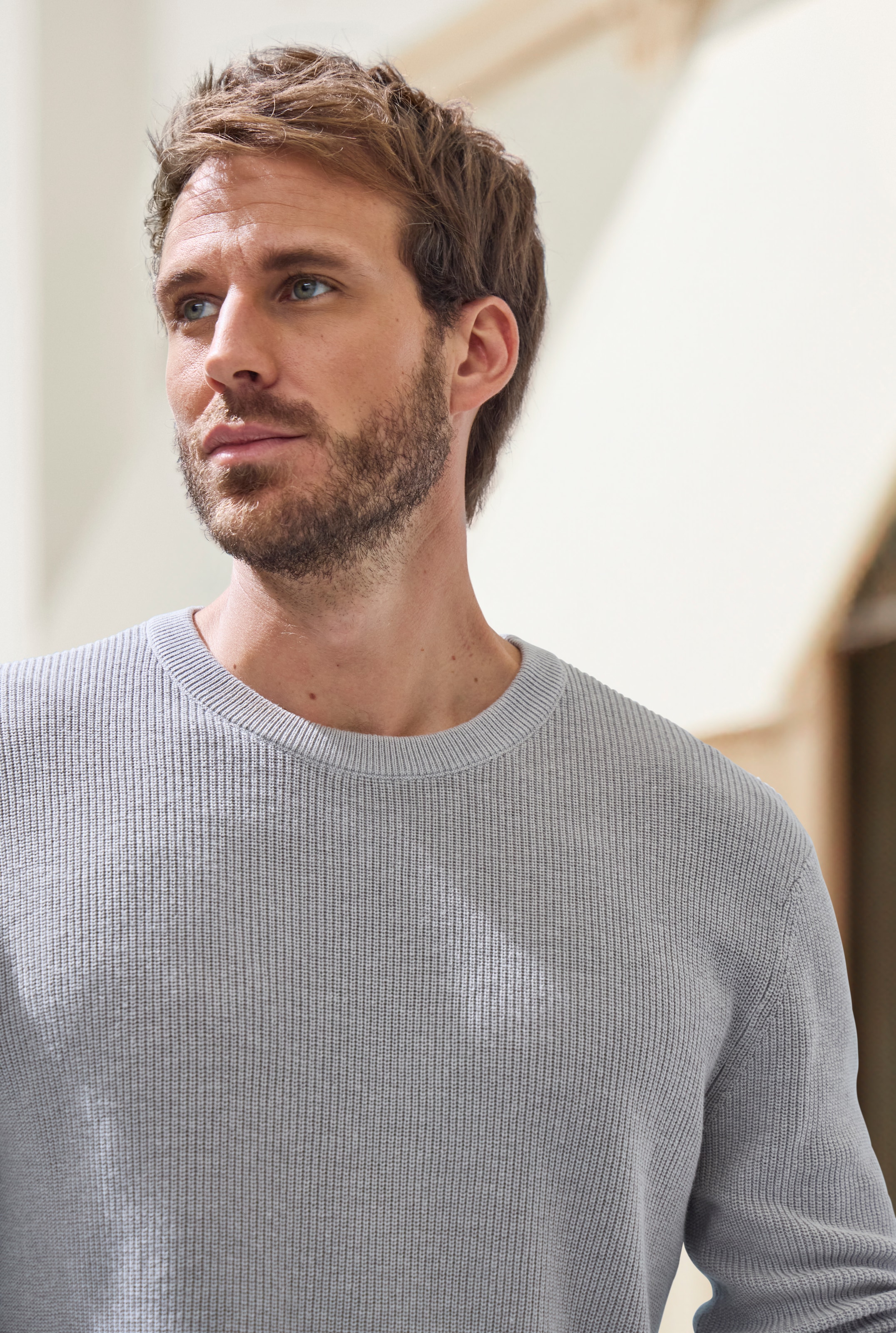 John Devin Strickpullover, Pullover in modischen Farben aus Baumwollmischung
