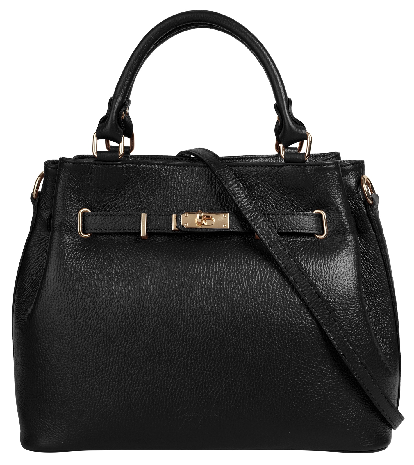 Samantha Look Henkeltasche "SAMANTHA LOOK Damen Handtasche" echt Leder, Made in Italy, geräumige Henkeltasche mit Smartphonefach