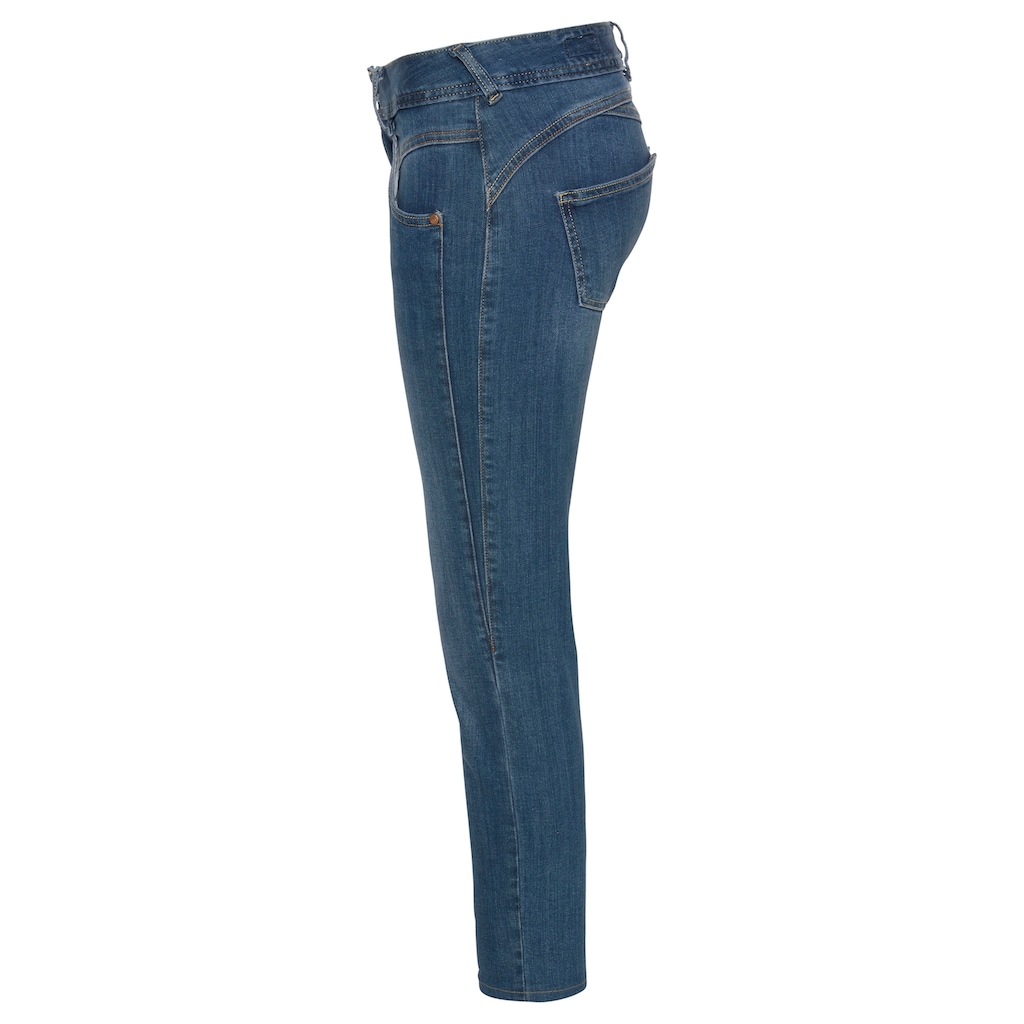 Herrlicher 7/8-Jeans »GINA CROPPED POWERSTRETCH«, mit seitlichem Keileinsatz