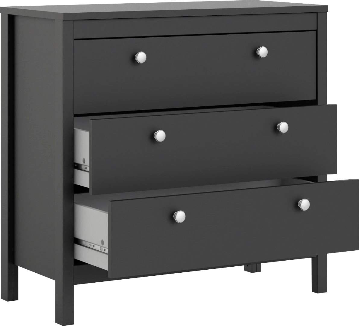 Home affaire Kommode »Madrid, Aufbewahrung, Schubladenschrank, Stauraum«, mit 3 Schubladen, Breite 82,3 cm