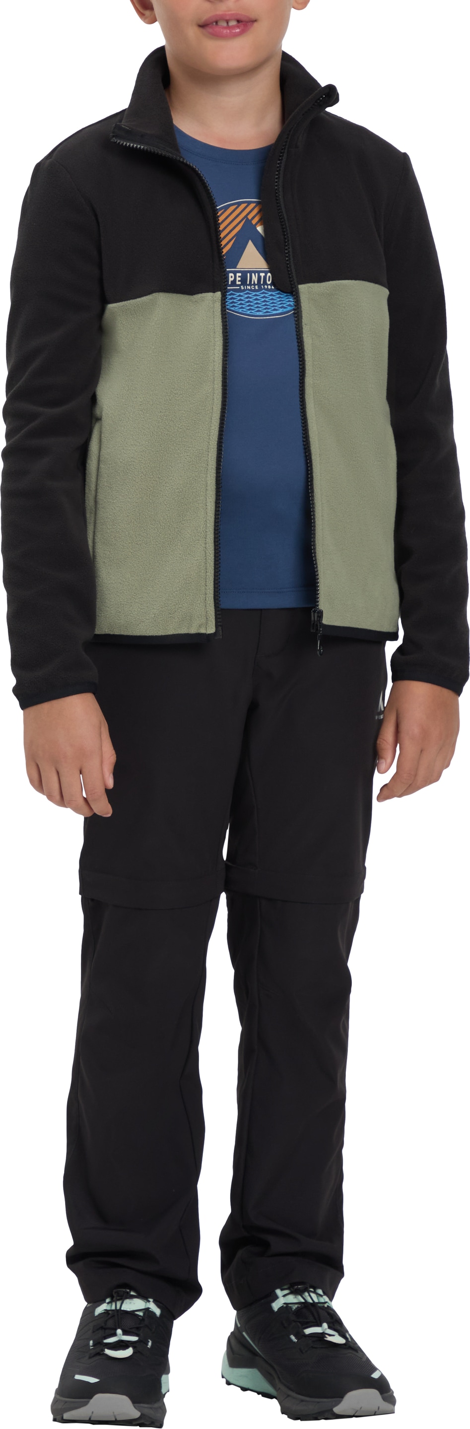 McKINLEY Fleecejacke »JU.-UNTERJACKE AMARO FZ FL B« Colorblocking Look, Reißverschlusstaschen