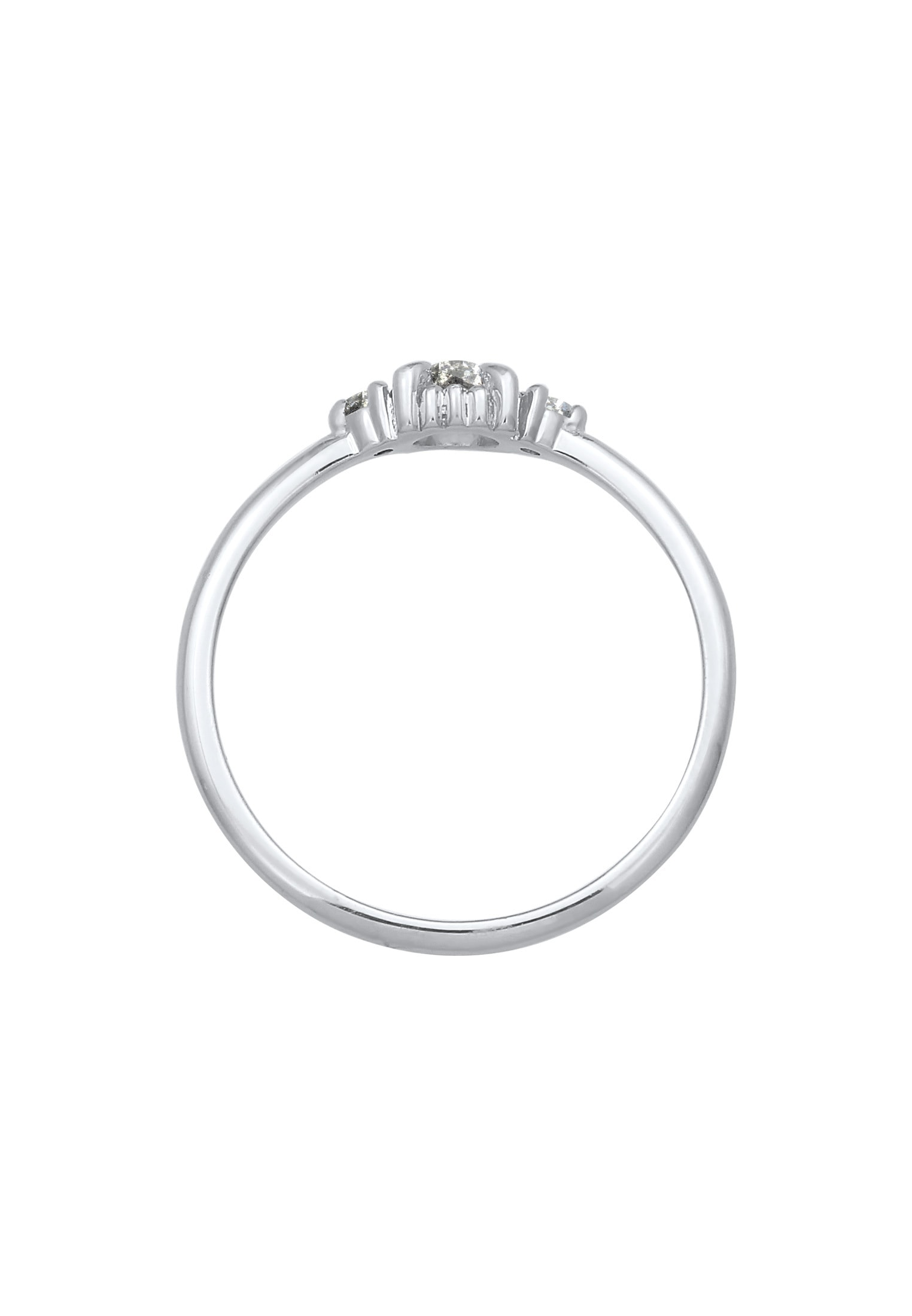 Elli DIAMONDS Diamantring »Ring Diamant Salt Pepper (0.11 ct.) Topas 925 Silber«