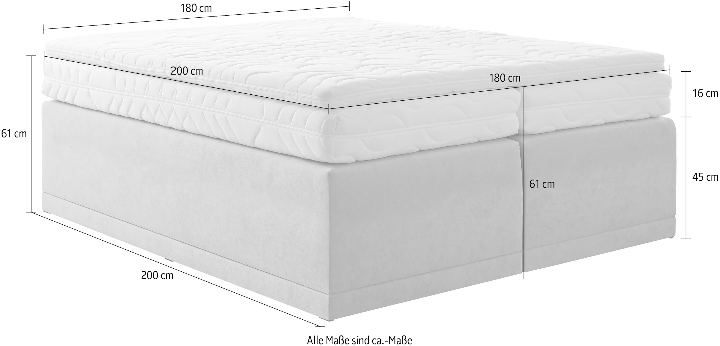 Westfalia Schlafkomfort Boxspringbett »Ibiza«