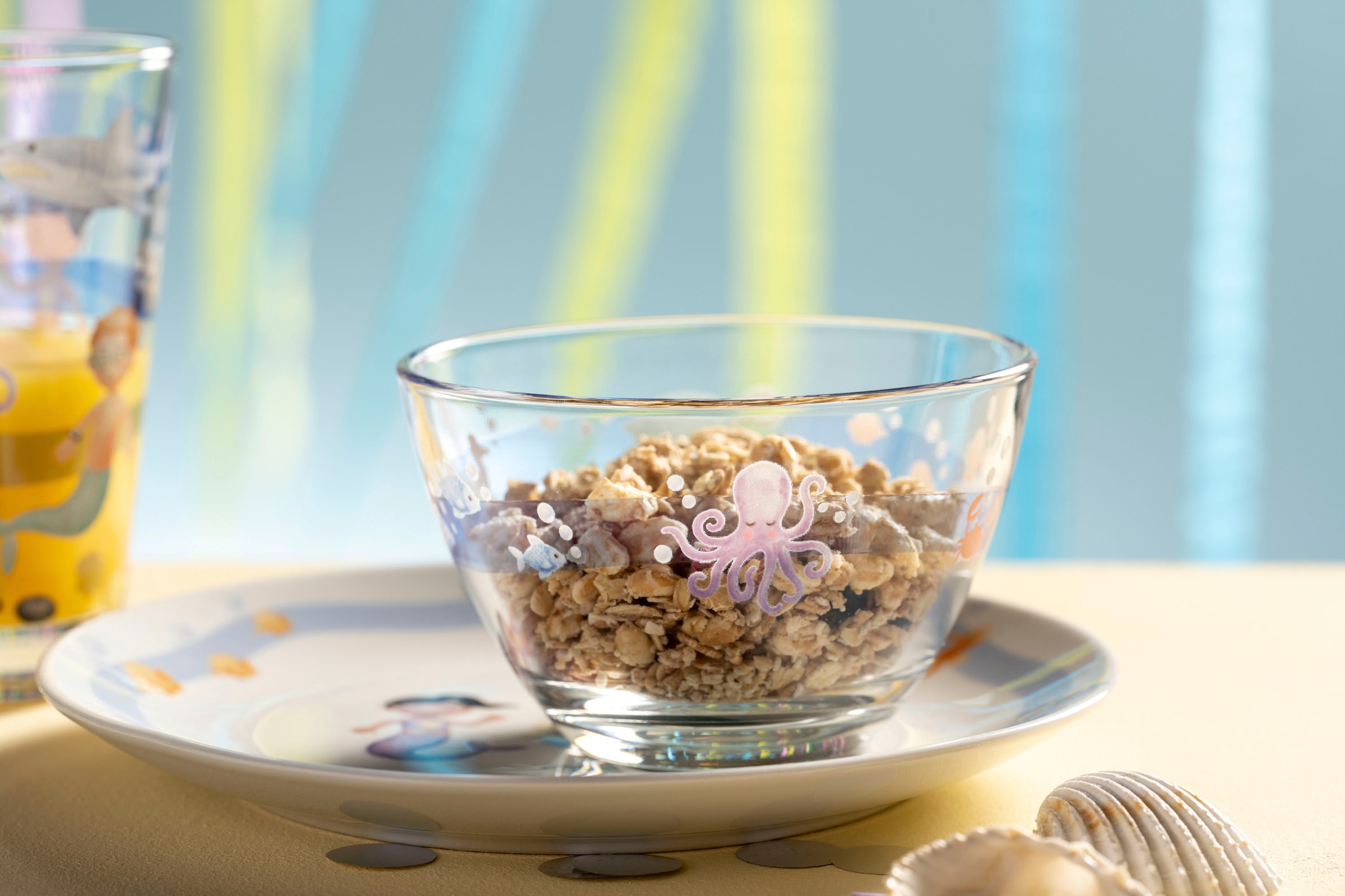 LEONARDO Kinderschale »Meer BAMBINI AVVENTURA«, 6 tlg., aus Glas, 12 cm, Kalk-Natron-Glas