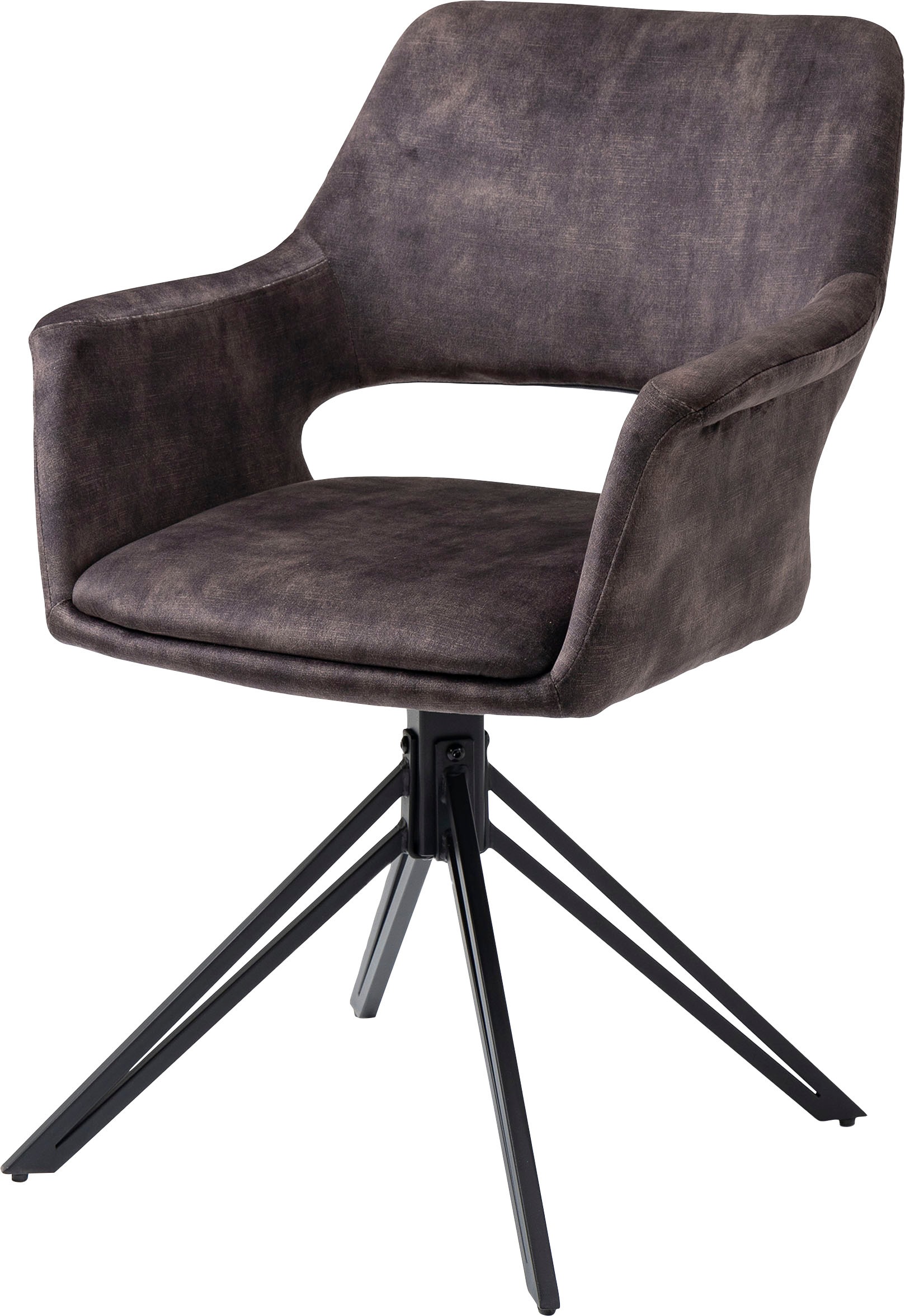 byLIVING Esszimmerstuhl »Estelle«, (Set), 2 St., Samtstoff, 360 Grad drehbar