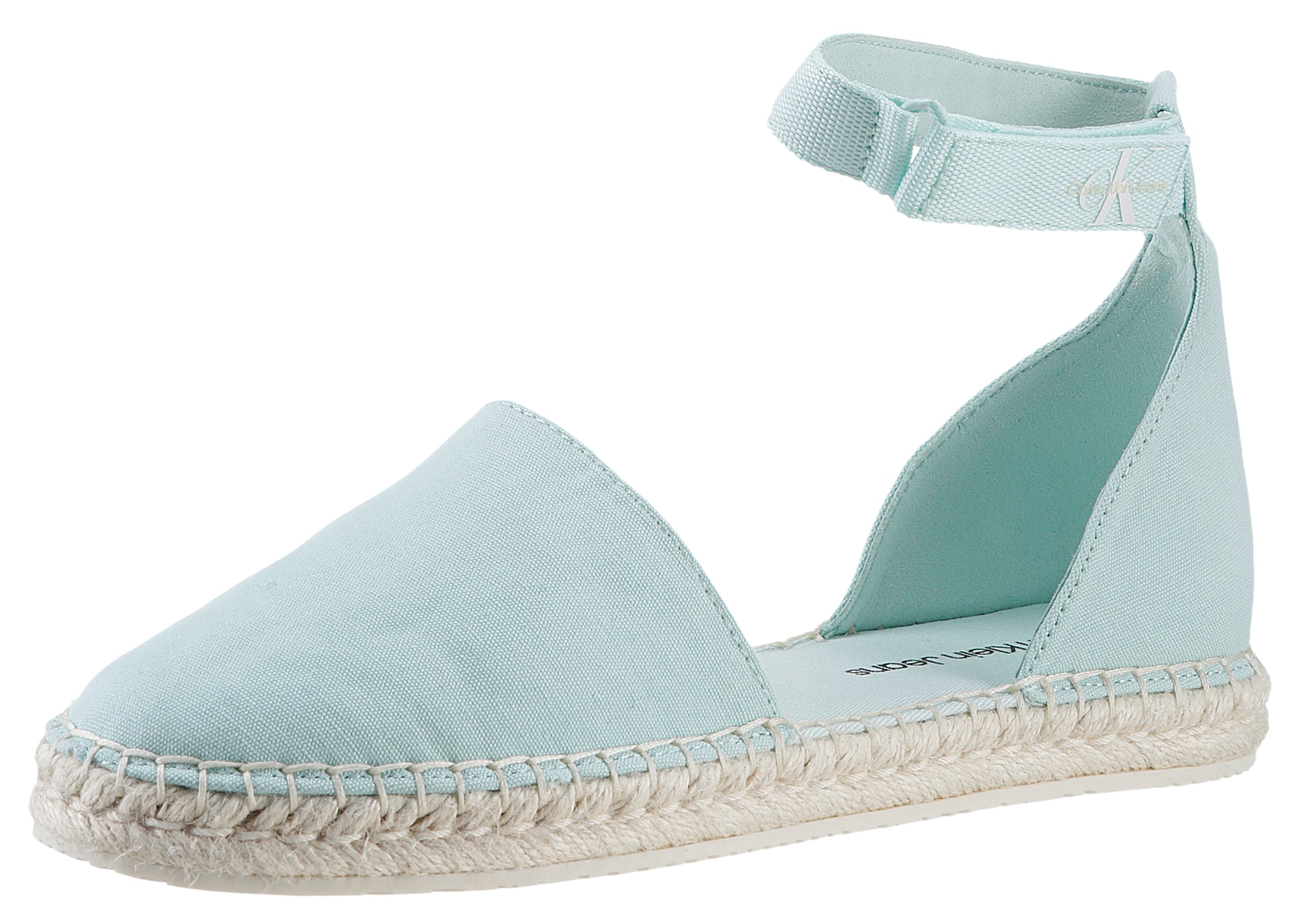 Calvin Klein Jeans Espadrille »EMMA 5C *I«, Strandschuh, Sommerschuhe, Sandale mit Klettriemchen und Juteabsatz