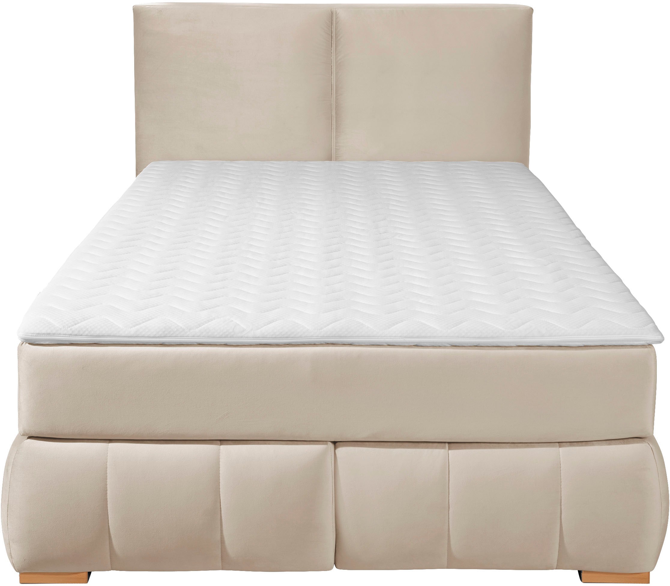 Guido Maria Kretschmer Home&Living Boxspringbett »Wehma«, inkl. Topper in 3 verschiedenen Matratzen, auch in Samtstoff