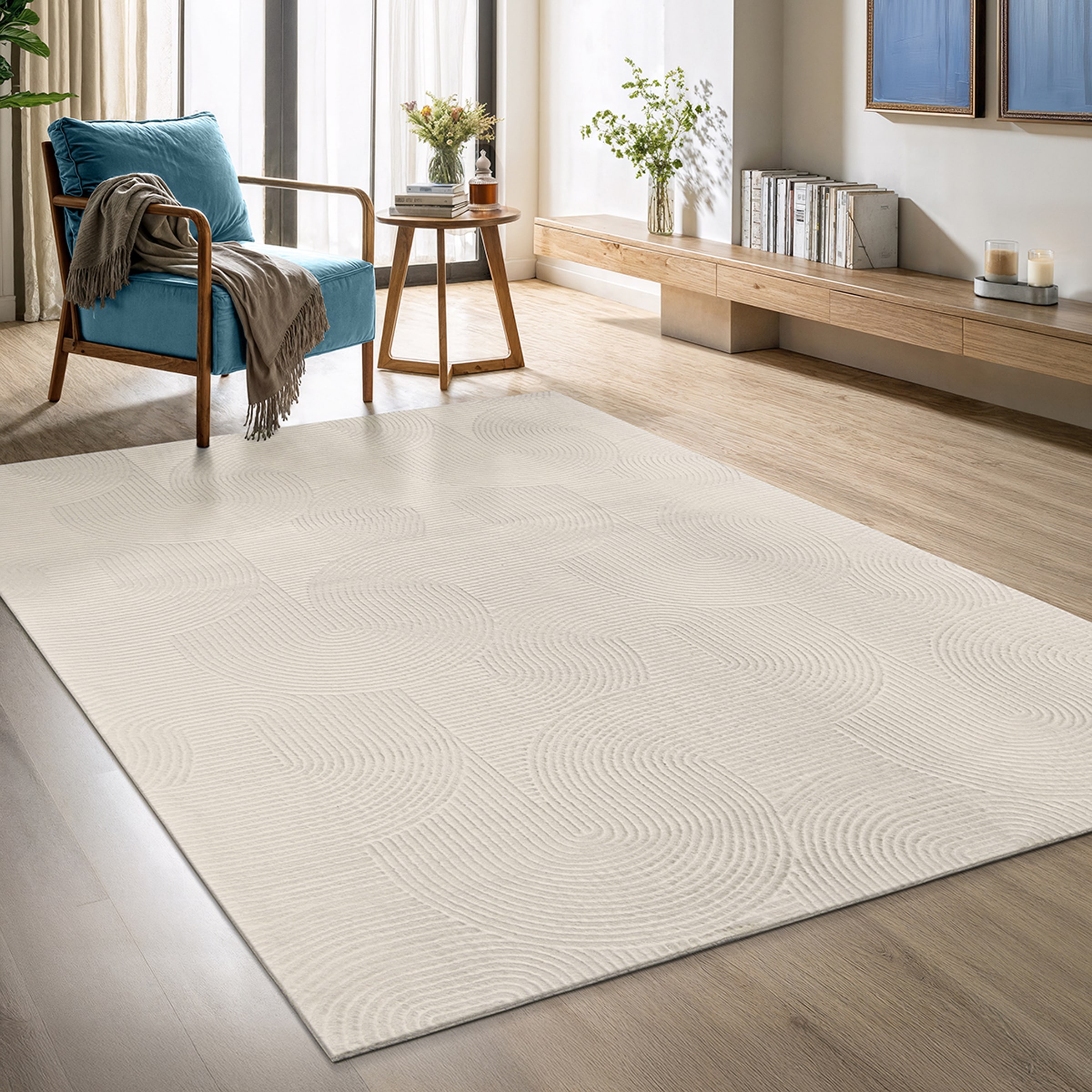OTTO home Designteppich »Zoelle 3D Optik/Hoch-Tief Effekt« rechteckig 8 mm Höhe mit Anti-Rutsch-Rücken, angenehm weich, Teppich Wohnzimmer Boho Design