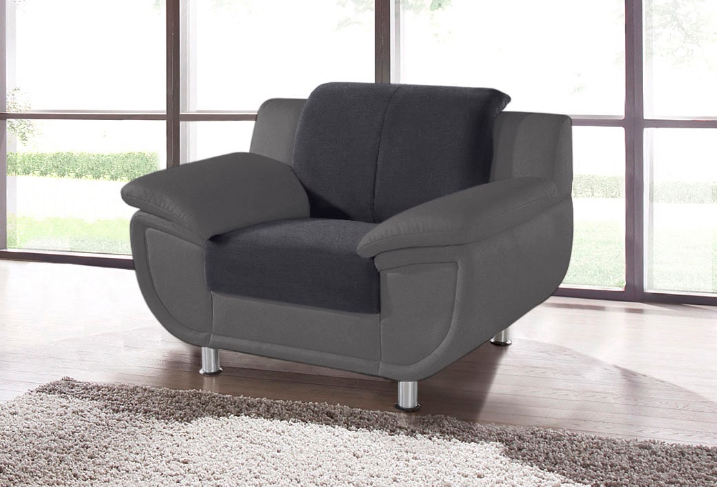 TRENDMANUFAKTUR Sessel »Rondo 3, Loungesessel, Breite 121cm« wahlweise mit komfortablem Federkern, mit extra breiten Armlehnen