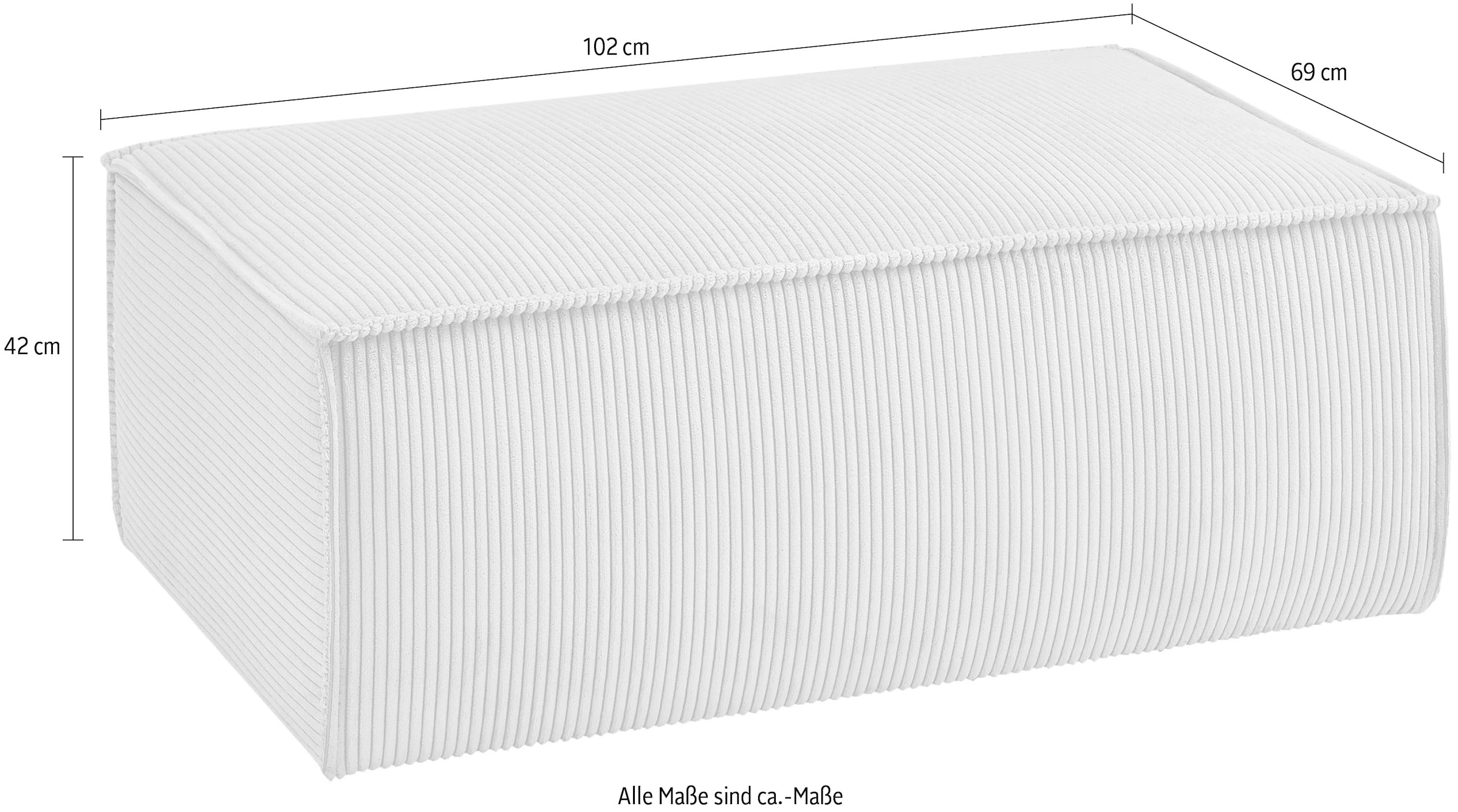 Home affaire Hocker »SHERWOOD, Polsterhocker in 3 Stoffarten verfügbar« passend zur Polster-Serie SHERWOOD