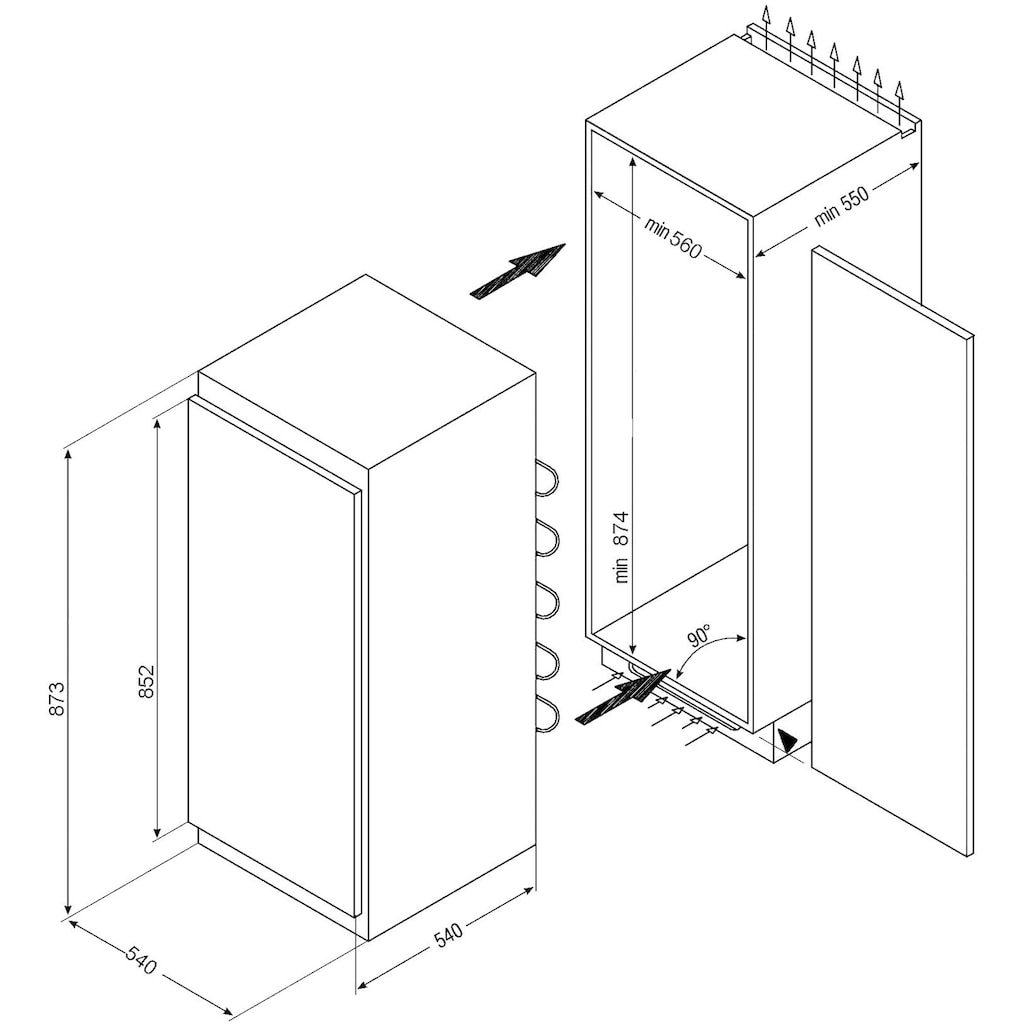 Amica Einbaugefrierschrank »EGS 16163«, 88,0 cm hoch, 54,0 cm breit