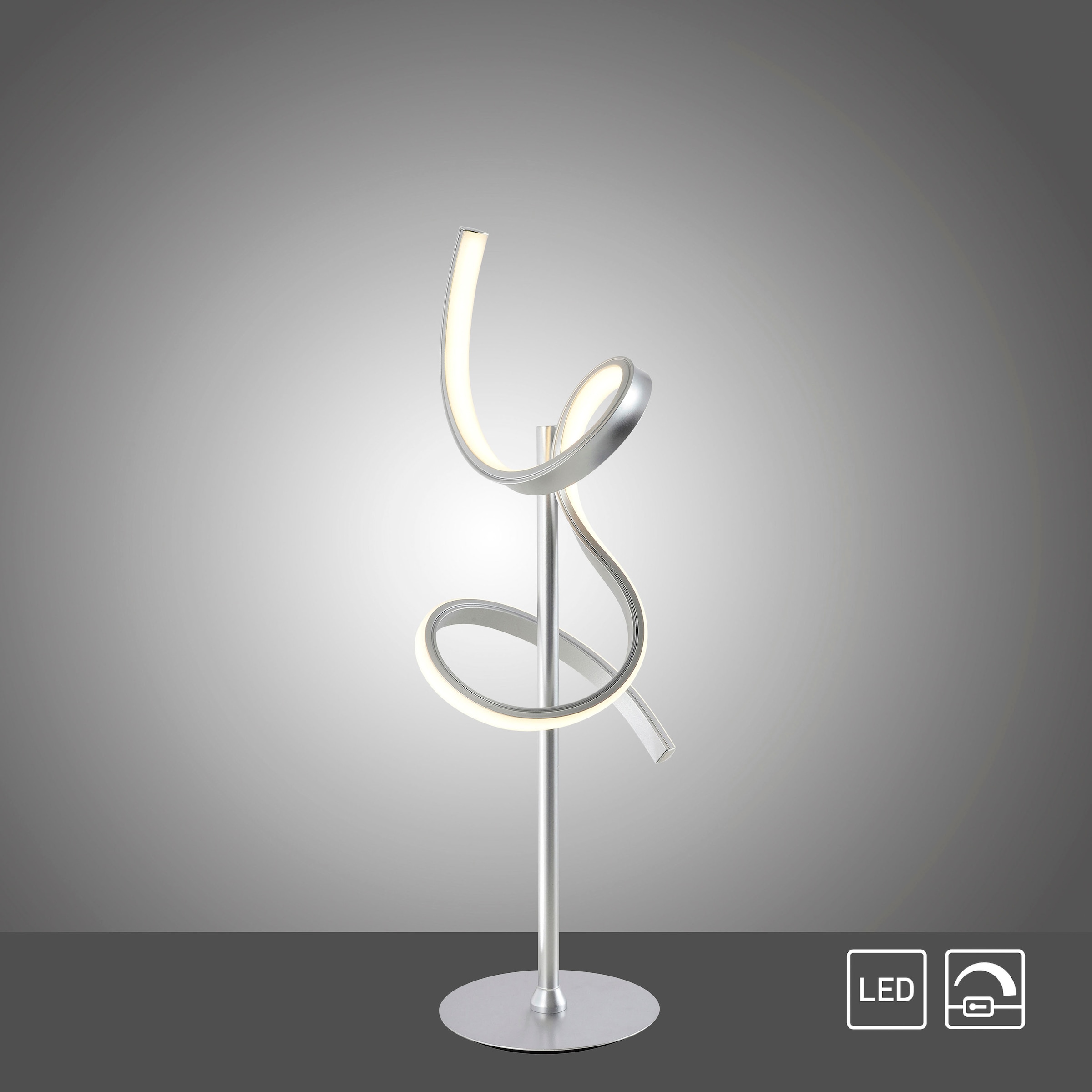Leuchten Direkt LED Tischleuchte XXL | 3 »CURLS«, kaufen 1 online Garantie mit Jahren flammig-flammig