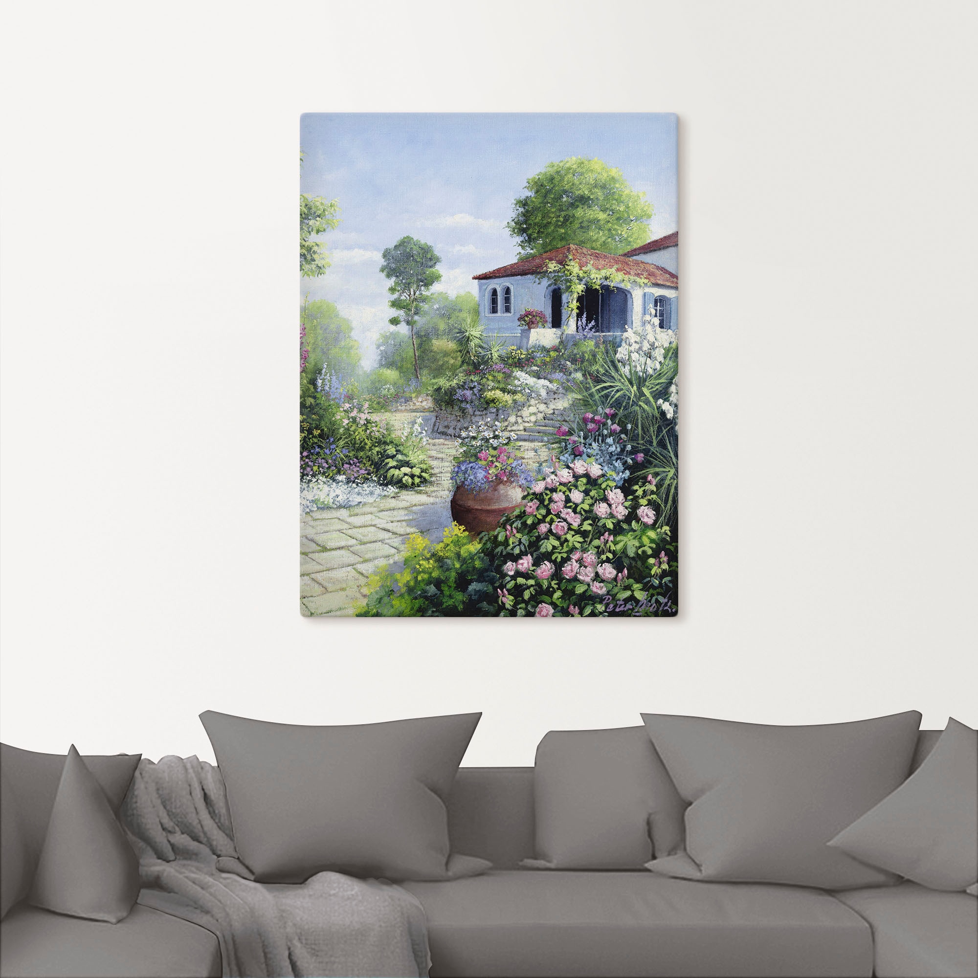 Artland Wandbild »Italienischer Garten I«, Garten, (1 St.), als Leinwandbild, Wandaufkleber in verschied. Größen