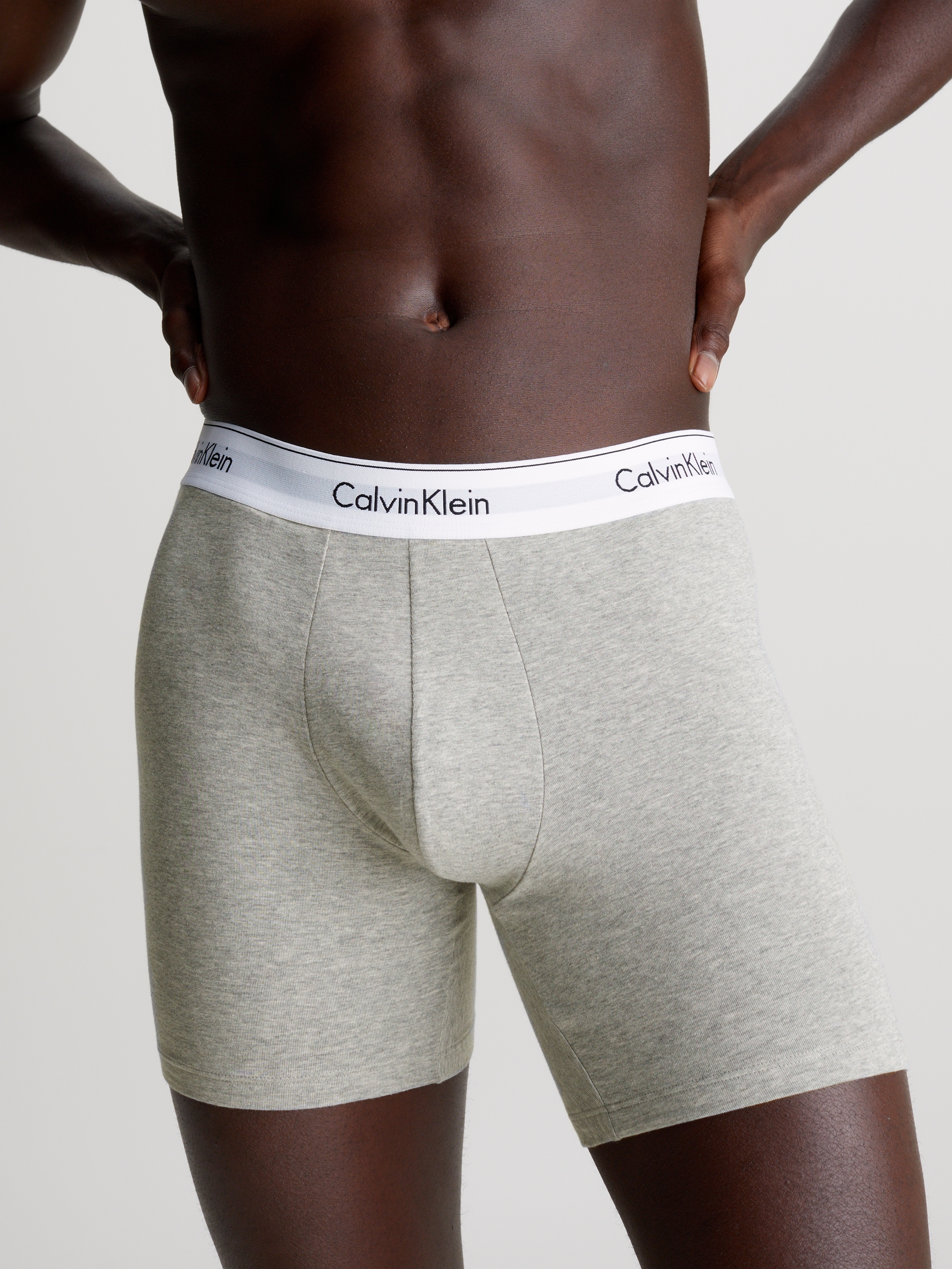 Calvin Klein Underwear Boxer »BOXER BRIEF 3PK«, (Packung, 3 St., 3er-Pack), mit längerem Bein & Logo-Elastikbund
