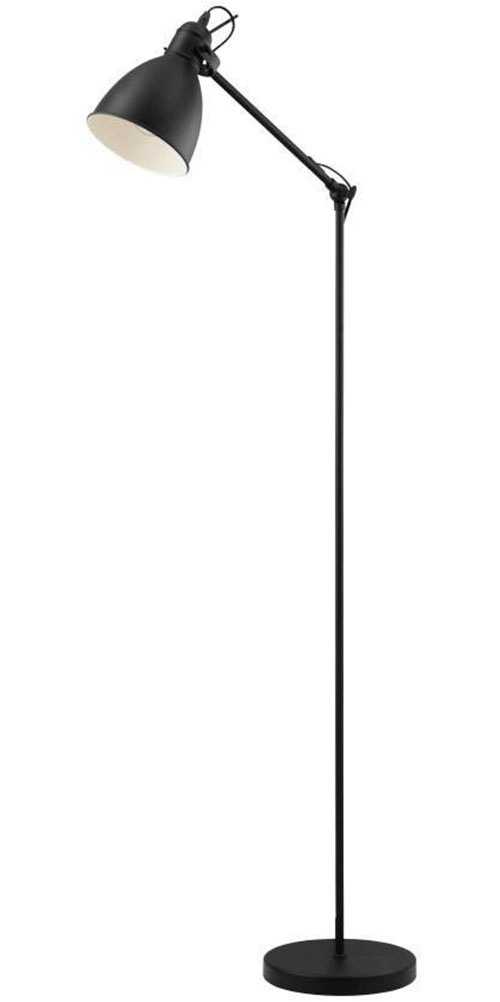EGLO Stehlampe »PRIDDY Stehleuchte, Standleuchte, Stahl, schwarz, E27, Industrial« E27 Wohnzimmerlampe, Esszimmer, 1 flammig, Retro, Vintage, 137x23cm