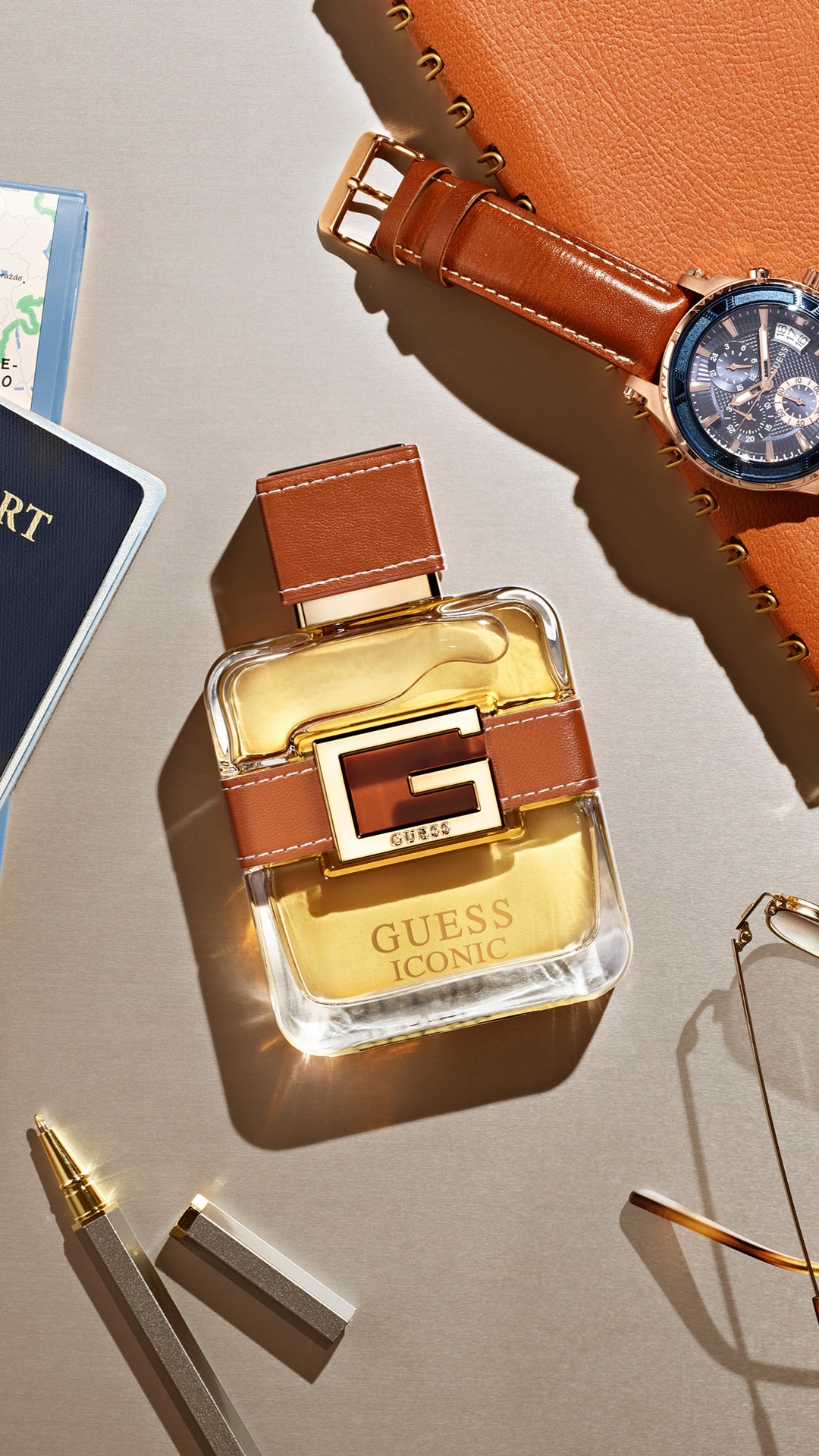 Guess Eau de Parfum »ICONIC FOR MEN EDP« aromatisch-fougère Komposition, mit Vetiver