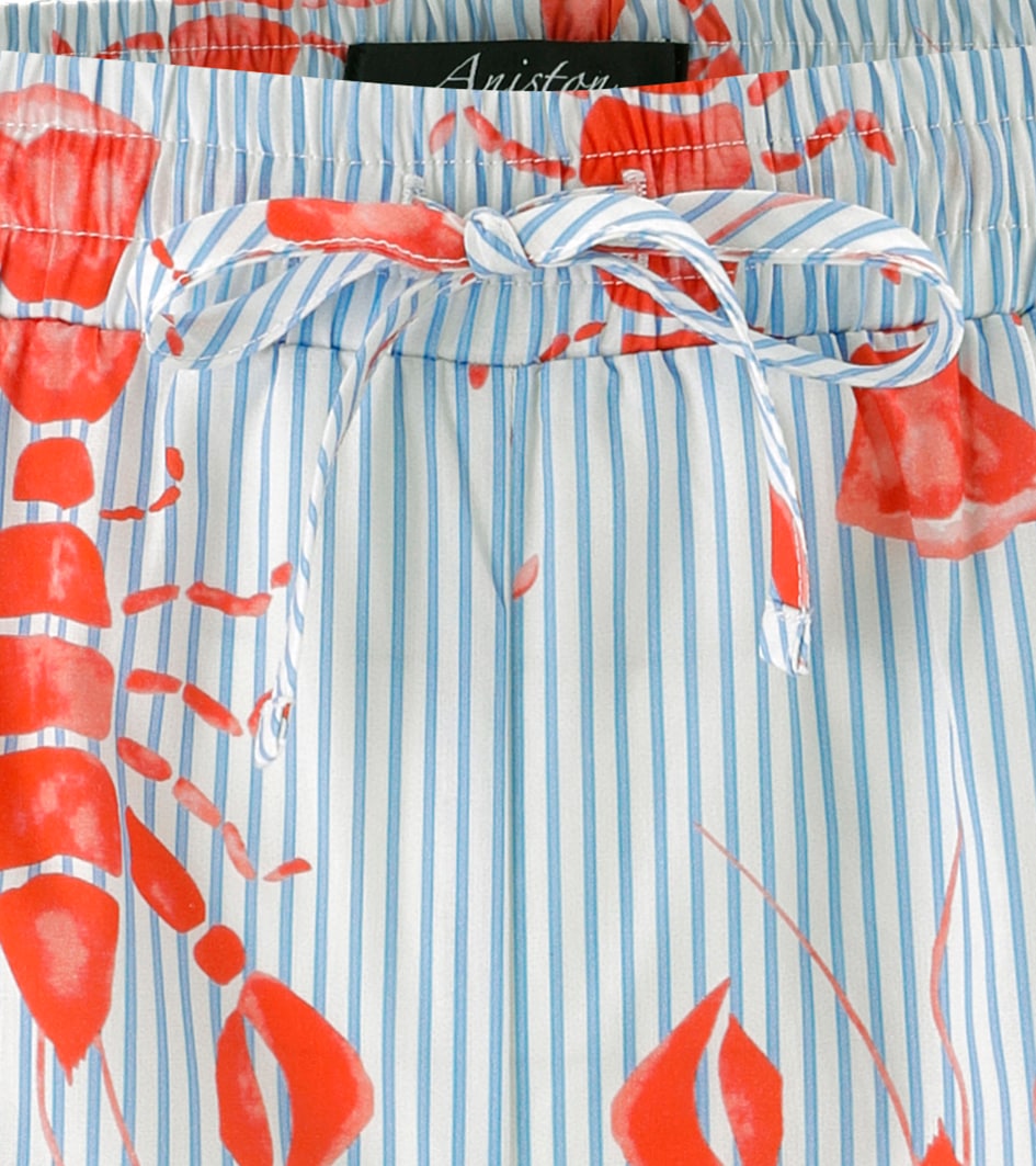 Aniston CASUAL Shorts  gestreift und mit Krebsen bedruckt - NEUE KOLLEKTION