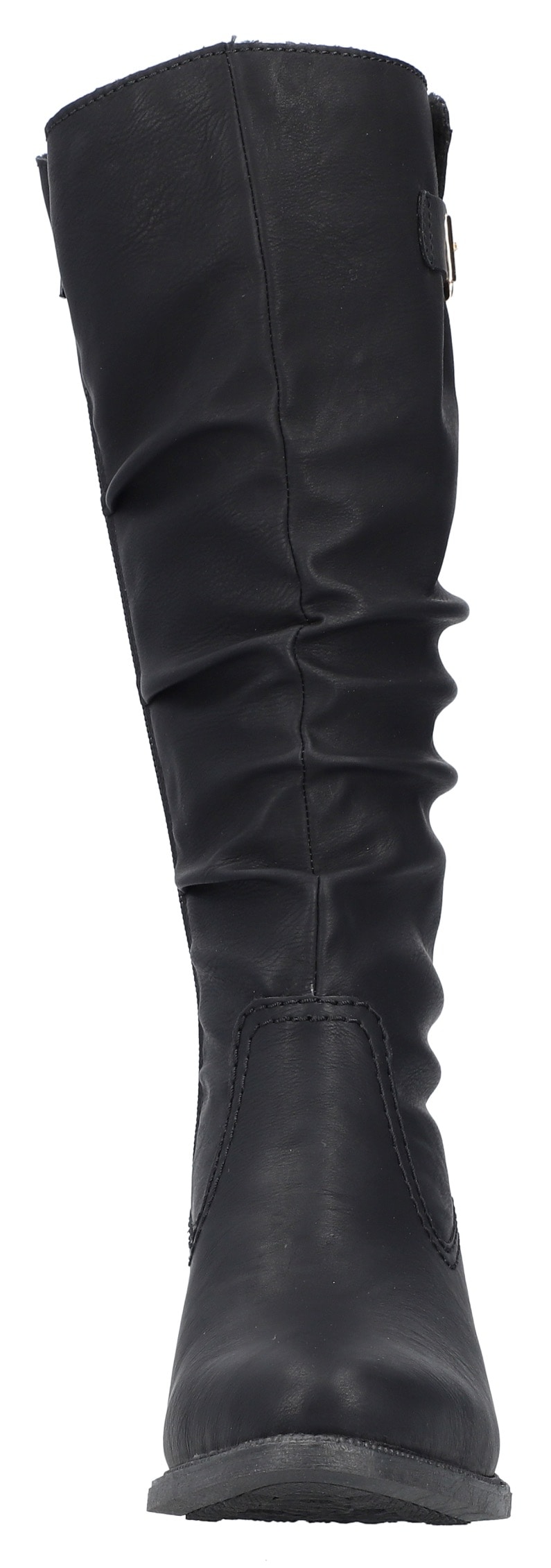 Rieker Winterstiefel, Langschaftstiefel, Blockabsatz, Innenreißverschluss, slouchy Schaft