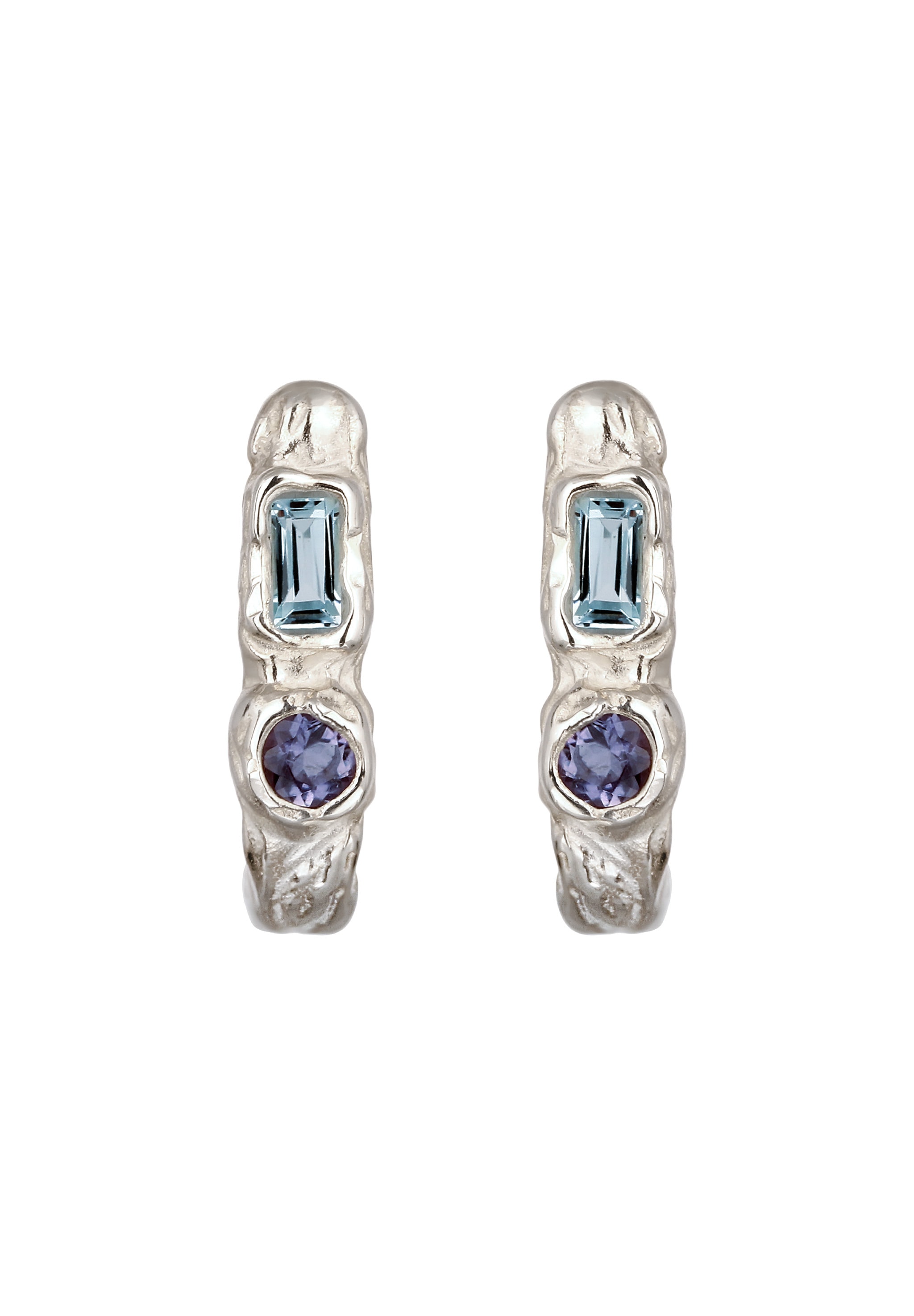 HAZE & GLORY Paar Ohrstecker »Ohrringe Ohrstecker mit Topas Iolit Hellblau 925 Sterling Silber«