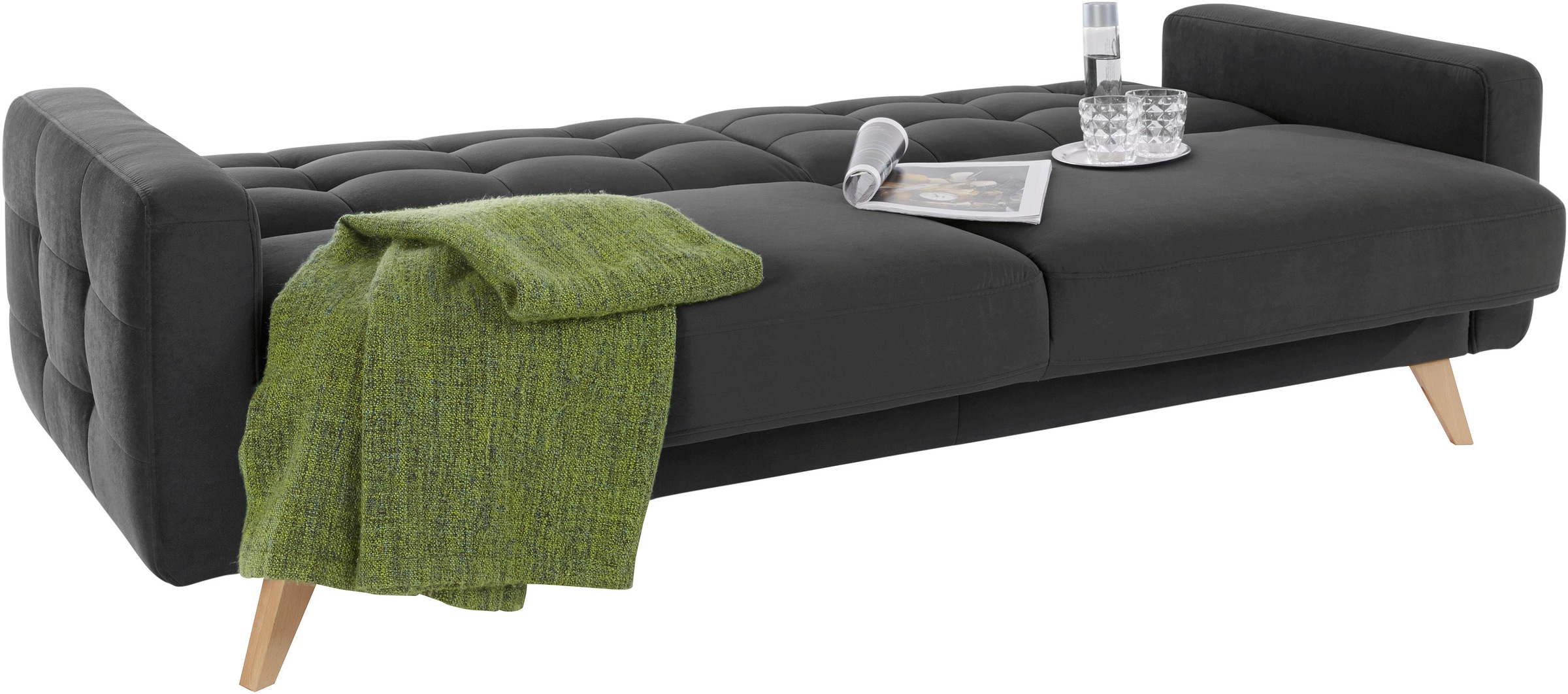 exxpo - sofa fashion 3-Sitzer »Nappa, kompakt und komfortabel, bequem, zeitloses Design, L-Form«, tolle Detailverarbeitung