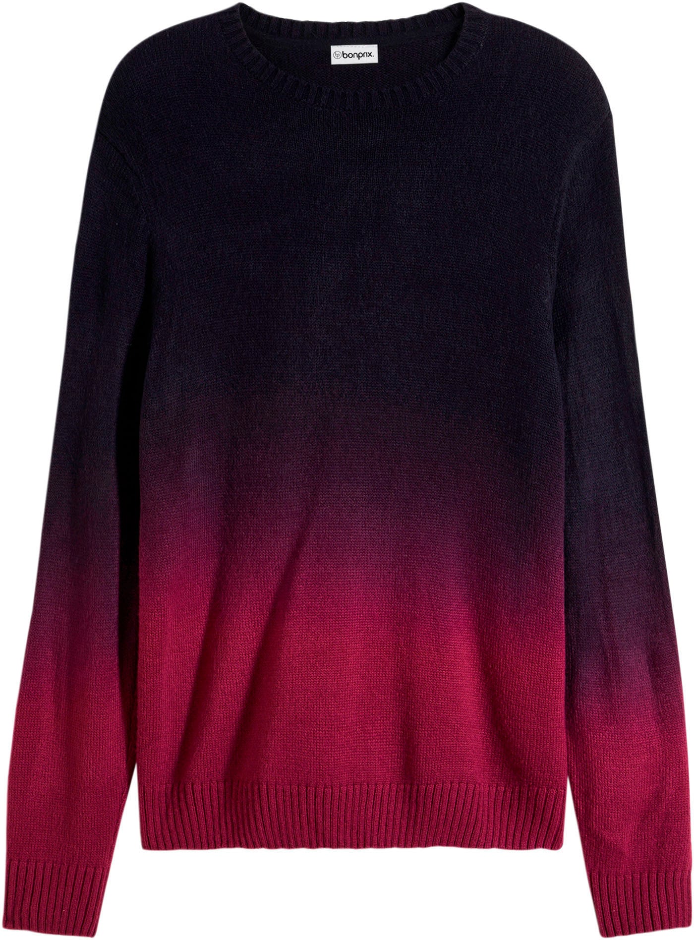 bonprix Strickpullover aus Polyacryl, Regular Fit, normale Länge, mehrfarbiger Farbverlauf
