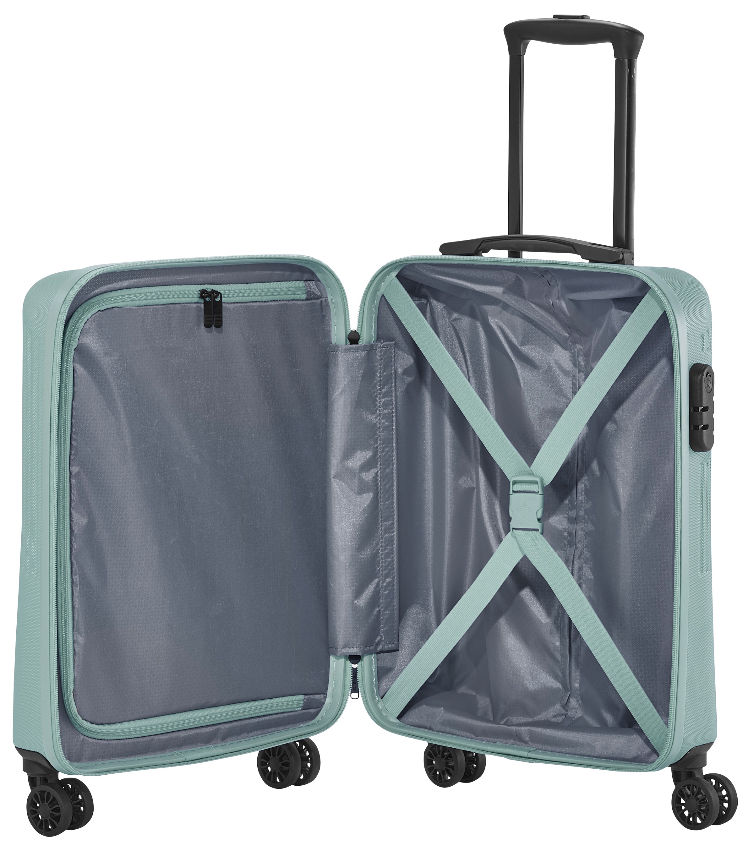 travelite Hartschalen-Trolley »BALI Reisekoffer Hartschale« 34 l 4 Rollen TSA-Schloss – robustes Reisegepäck
