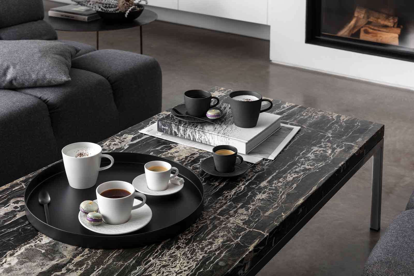 Villeroy & Boch Tasse »Espressotasse mit Untertasse Manufacture Rock 60 ml / ø 12,1 cm schwarz«