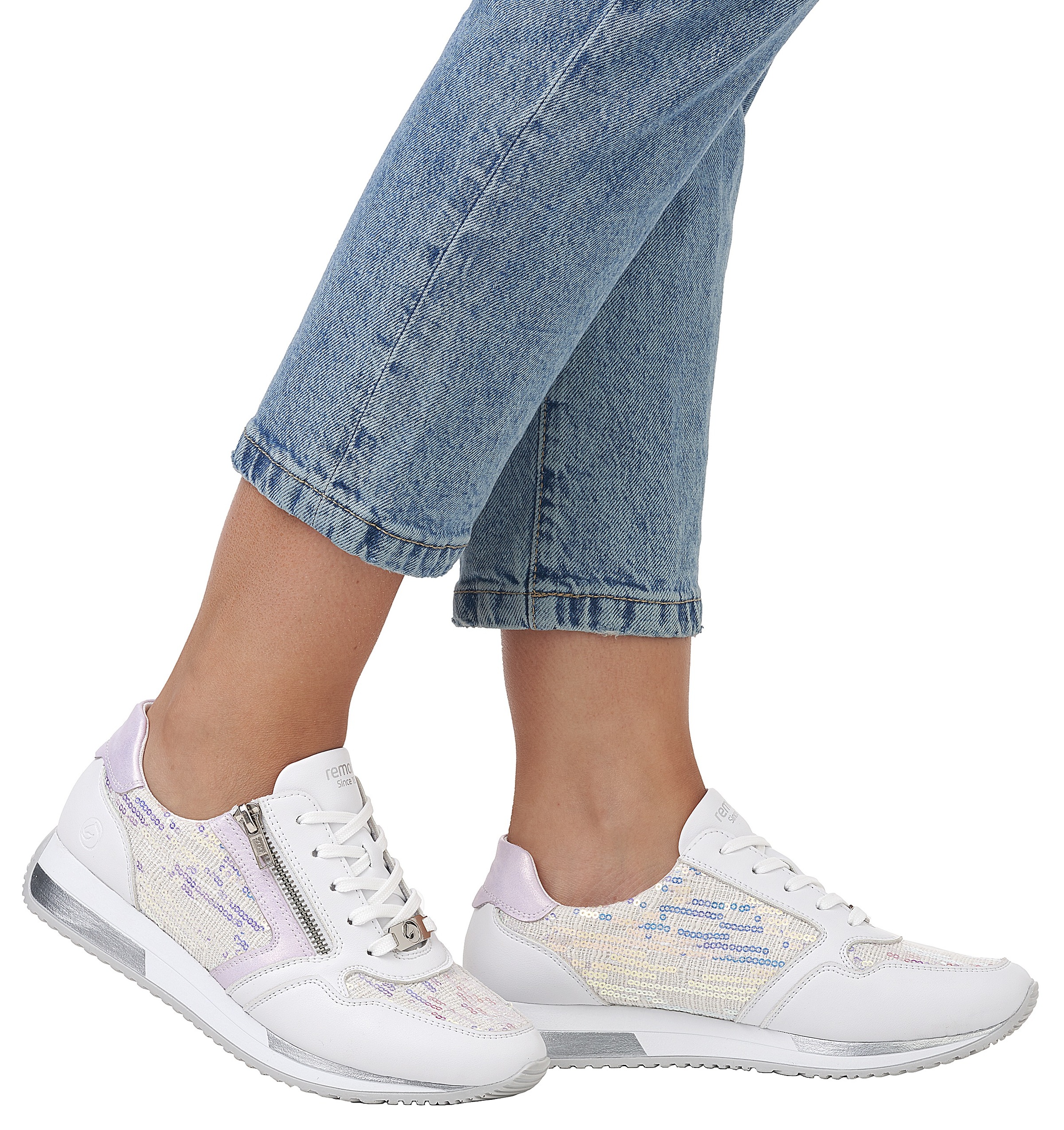Remonte Keilsneaker, mit modischem Kontrastbesatz, Freizeitschuh, Halbschuh, Schnürschuh