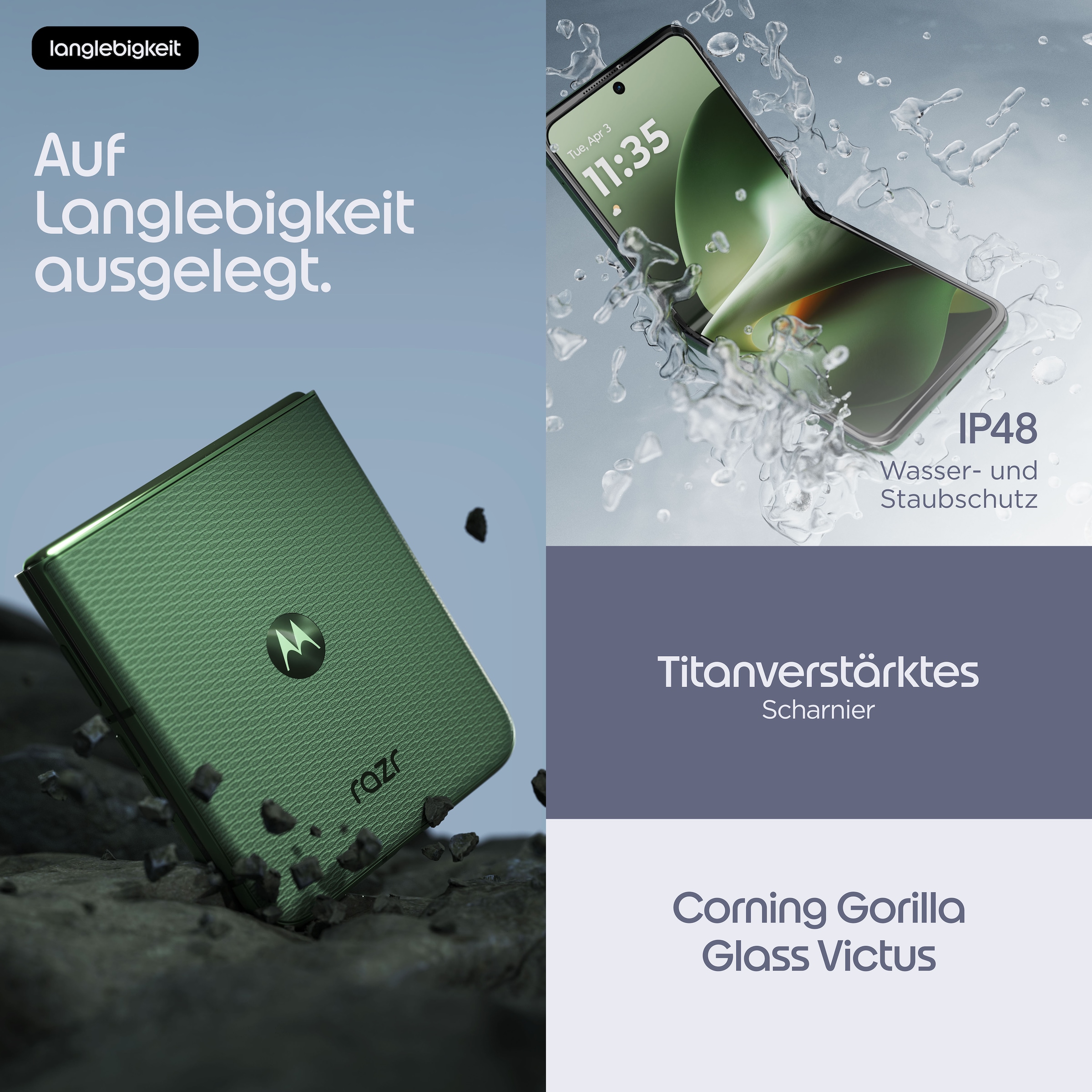 Motorola Smartphone »razr 70 plus« PANTONE® Mountain View