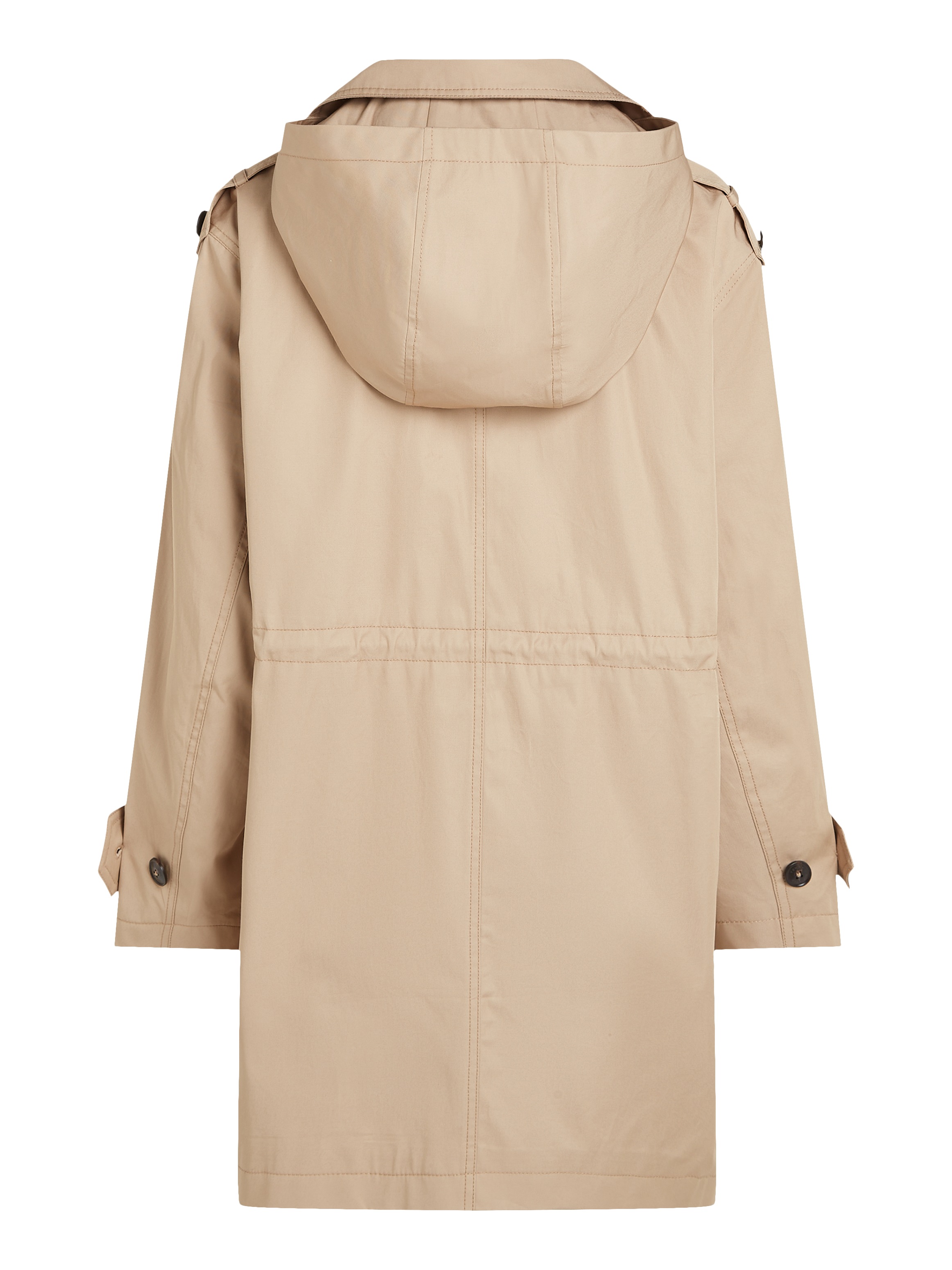 Tommy Hilfiger Parka »ESS COTTON HOOD PARKA«, mit Kapuze, im Trench Coat Look, mit Kapuze, mit Taillengürtel