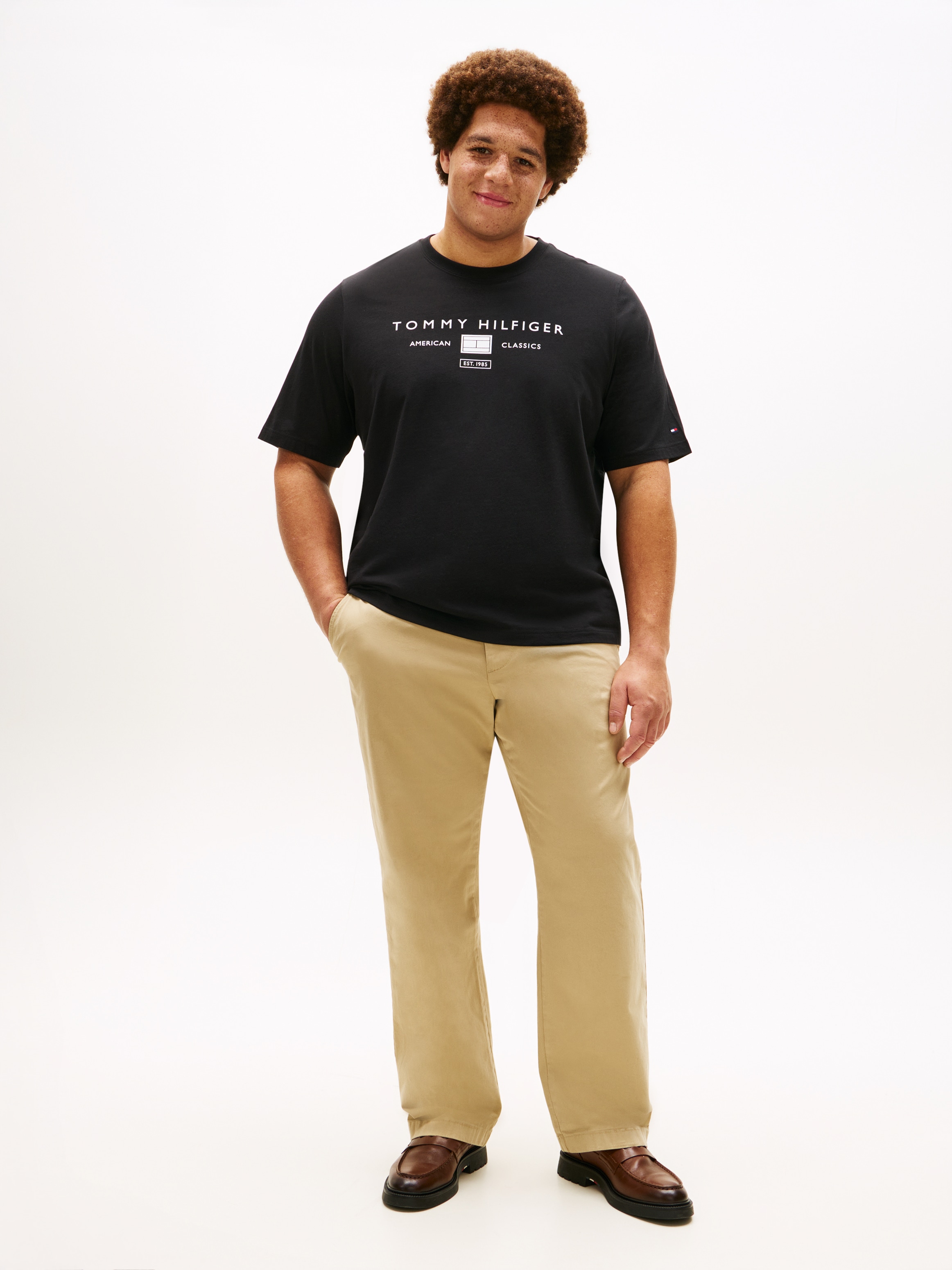 Tommy Hilfiger Big & Tall T-Shirt »BT-BRAND LOVE MONO STACK« Große Größen, aus Jersey mit Logo, normale Passform