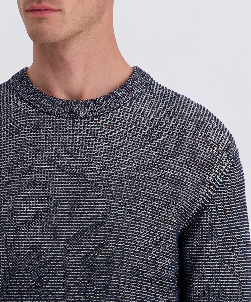 Pierre Cardin Rundhalspullover »Strick RH« Waffelmuster