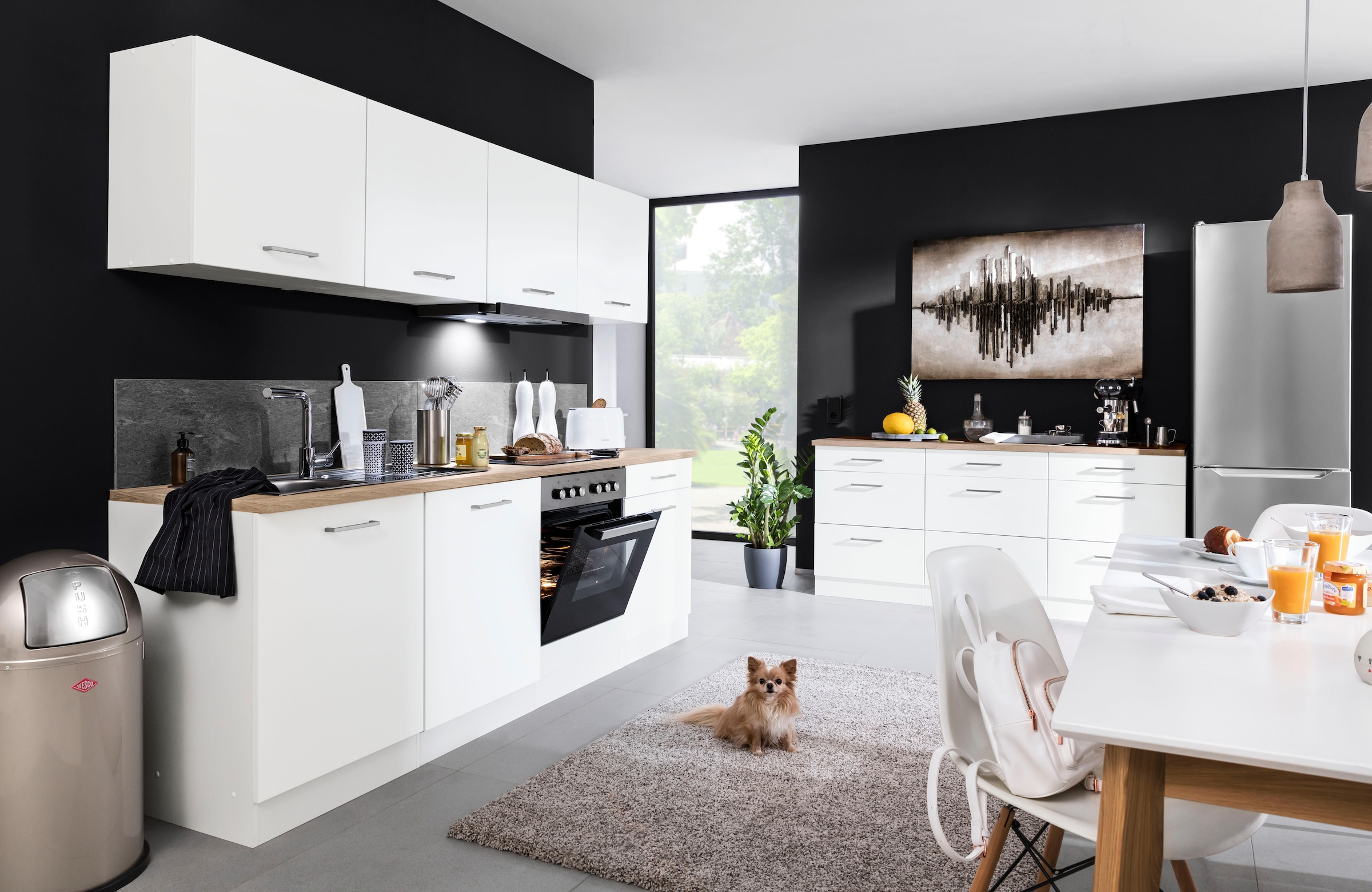 KOCHSTATION Küchenzeile »KS-Visby«, mit E-Geräten, Breite 240 cm