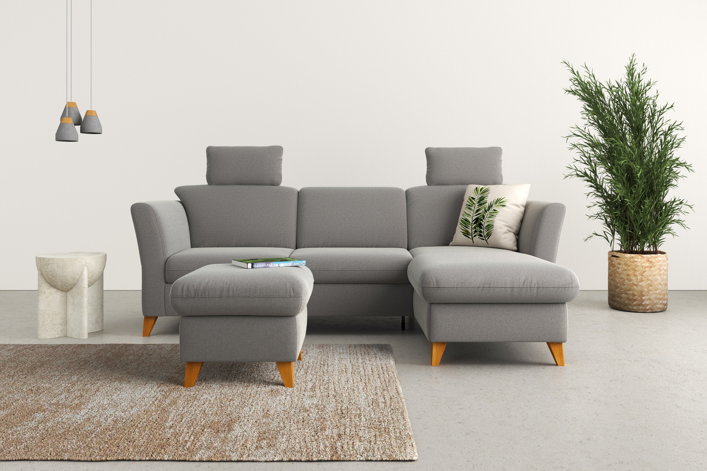 Home affaire Ecksofa »Trelleborg L-Form«, Federkern-Polsterung, wahlweise mit Bettfunktion und Bettkasten