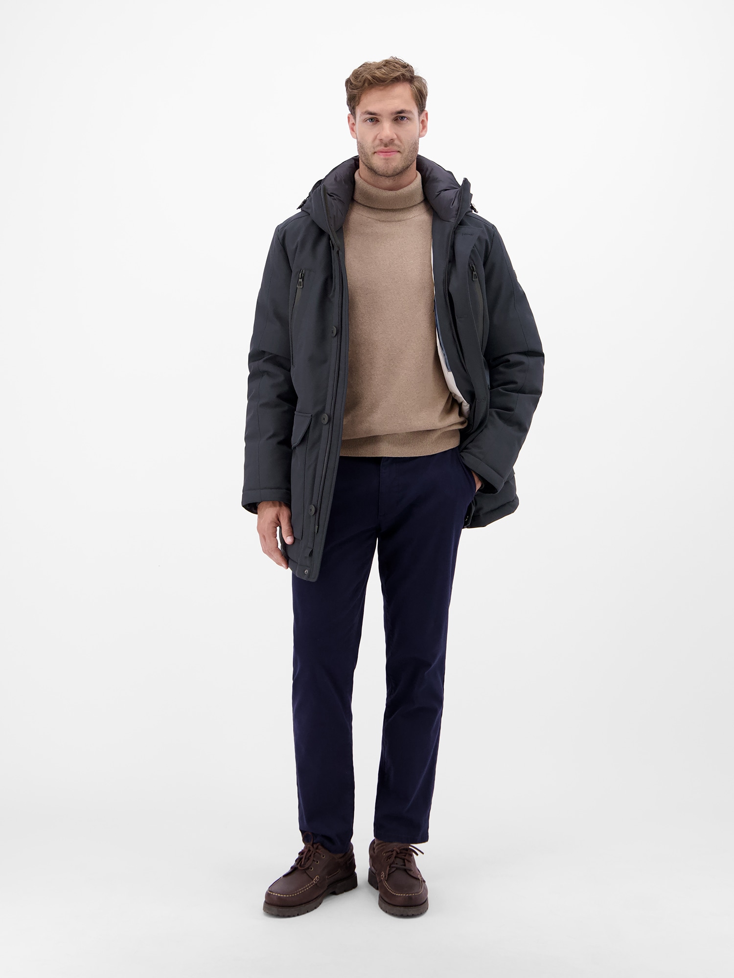 LERROS Parka »LERROS Herren-Parka in Twillstruktur« mit Kapuze Wasser- und windabweisend, atmungsaktiv