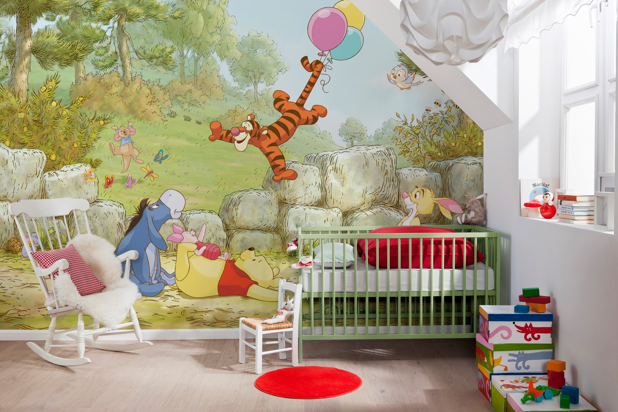Komar Fototapete »Winnie Pooh Ballooning«, 368x254 cm (Breite x Höhe),  inklusive Kleister online kaufen | mit 3 Jahren XXL Garantie