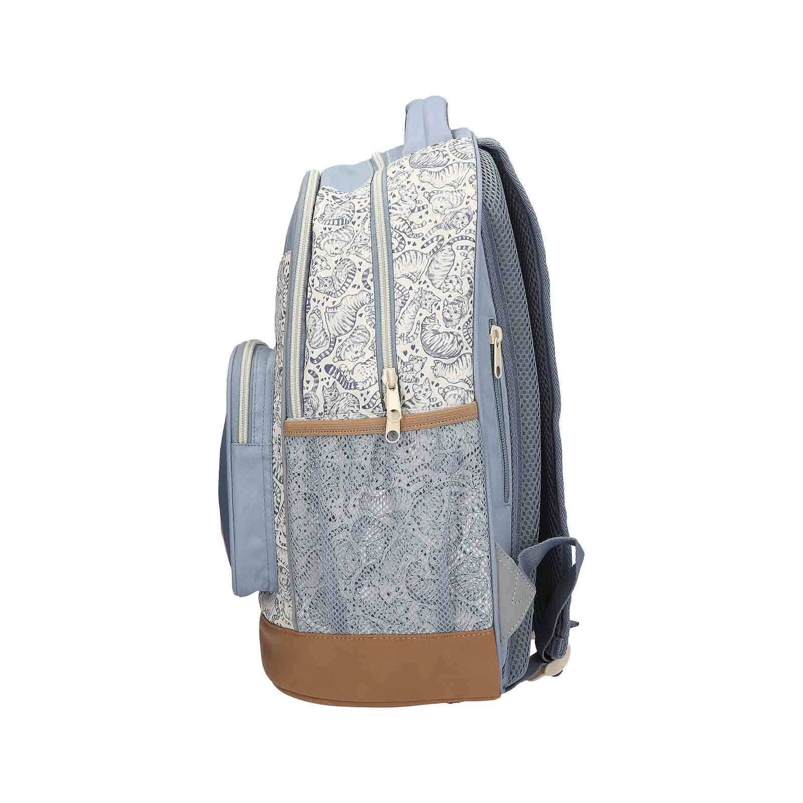 Depesche Rucksack »Schulrucksack TEAM TEDDY TOPModel 21 x 34 x 44 cm blau-beige«