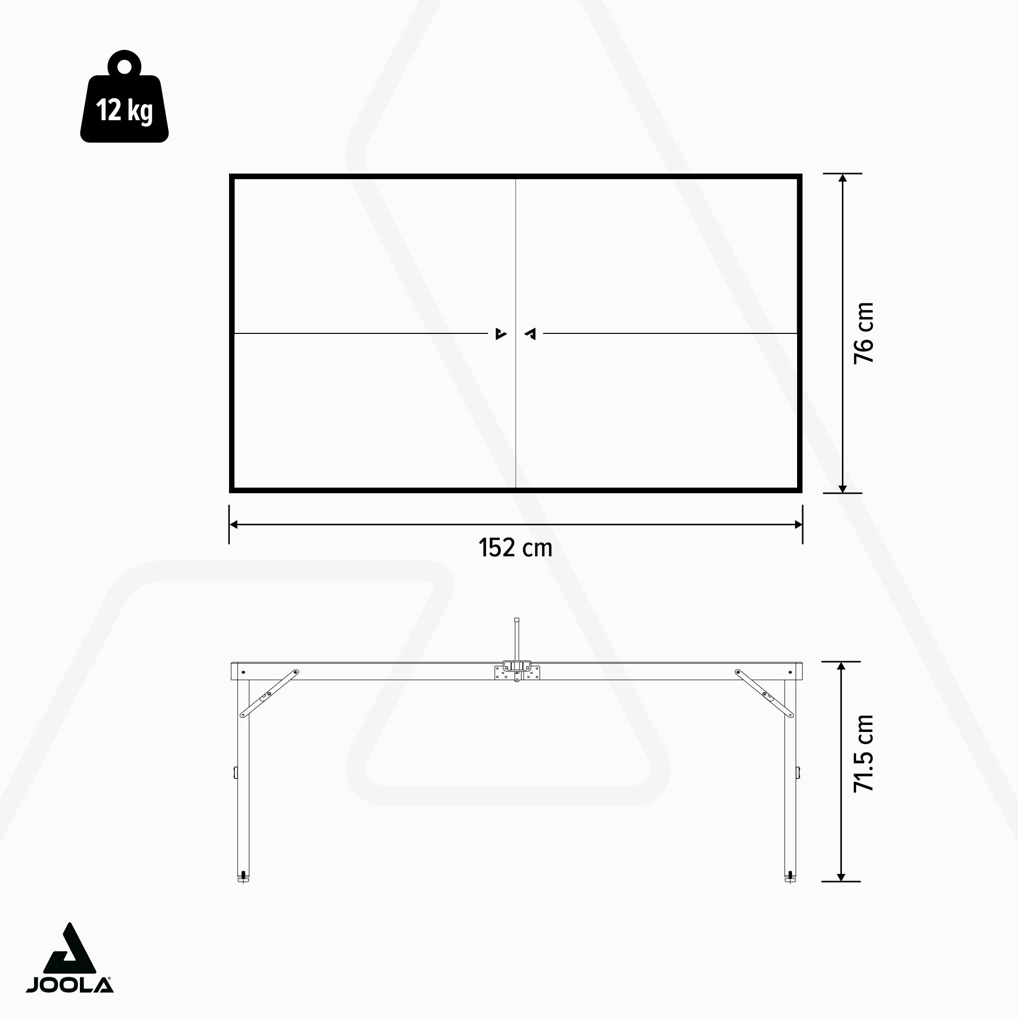 Joola Mini-Tischtennisplatte »Midsize FA« Tischtennistisch im modernen Design inklusive Tischtennisnetz - 12 kg