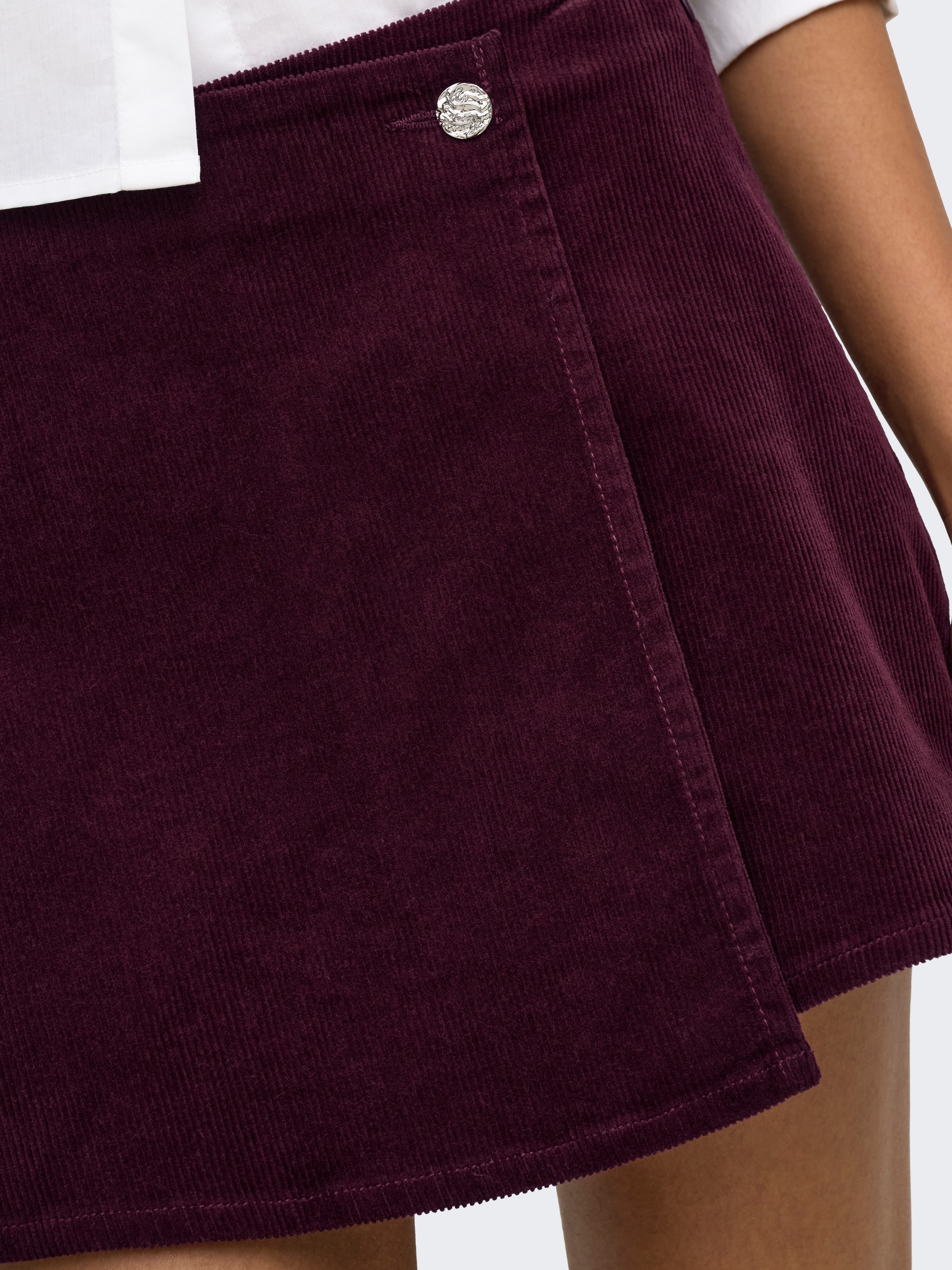 ONLY Cordrock »ONLZEVA HW CORD WRAP SKORT CC PNT« Baumwollmischung, Cord mit Stretch