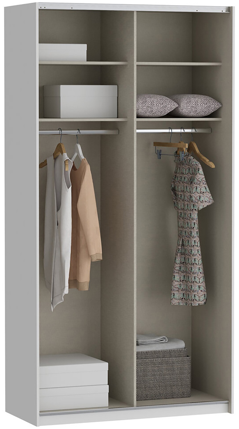 FORTE Schwebetürenschrank »Fittio, Made in Europe, 2 Schiebetüren, modernes Design«, Höhe 2,35 mtr, stehende Montage