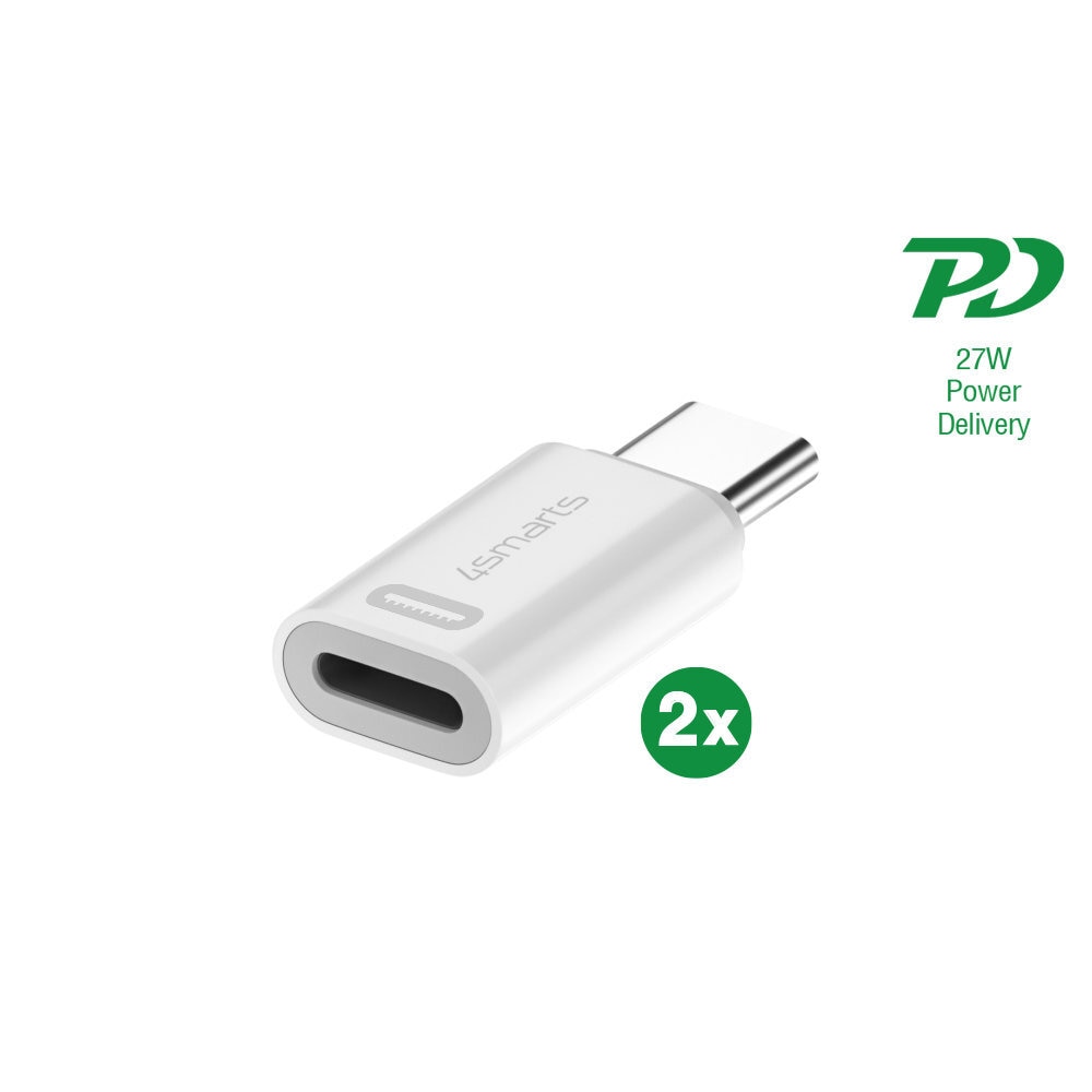 4smarts USB-Adapter »Adapter Lightning auf USB-C PD 27W«, USB-C zu Lightning