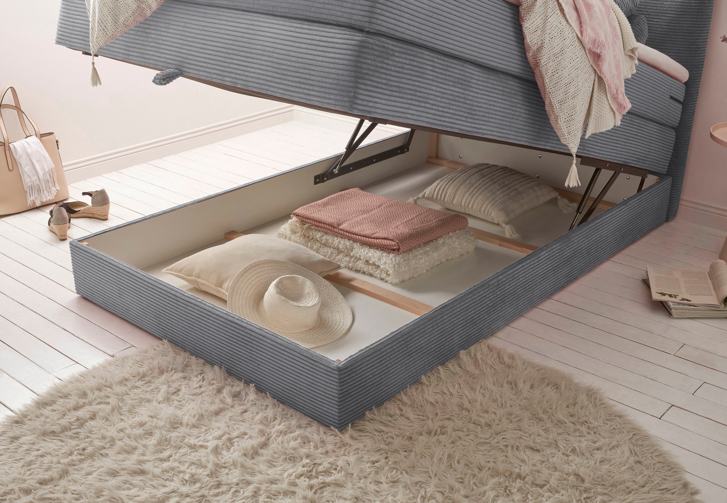 ED EXCITING DESIGN Boxspringbett »Luzern«, inkl. Bettkasten