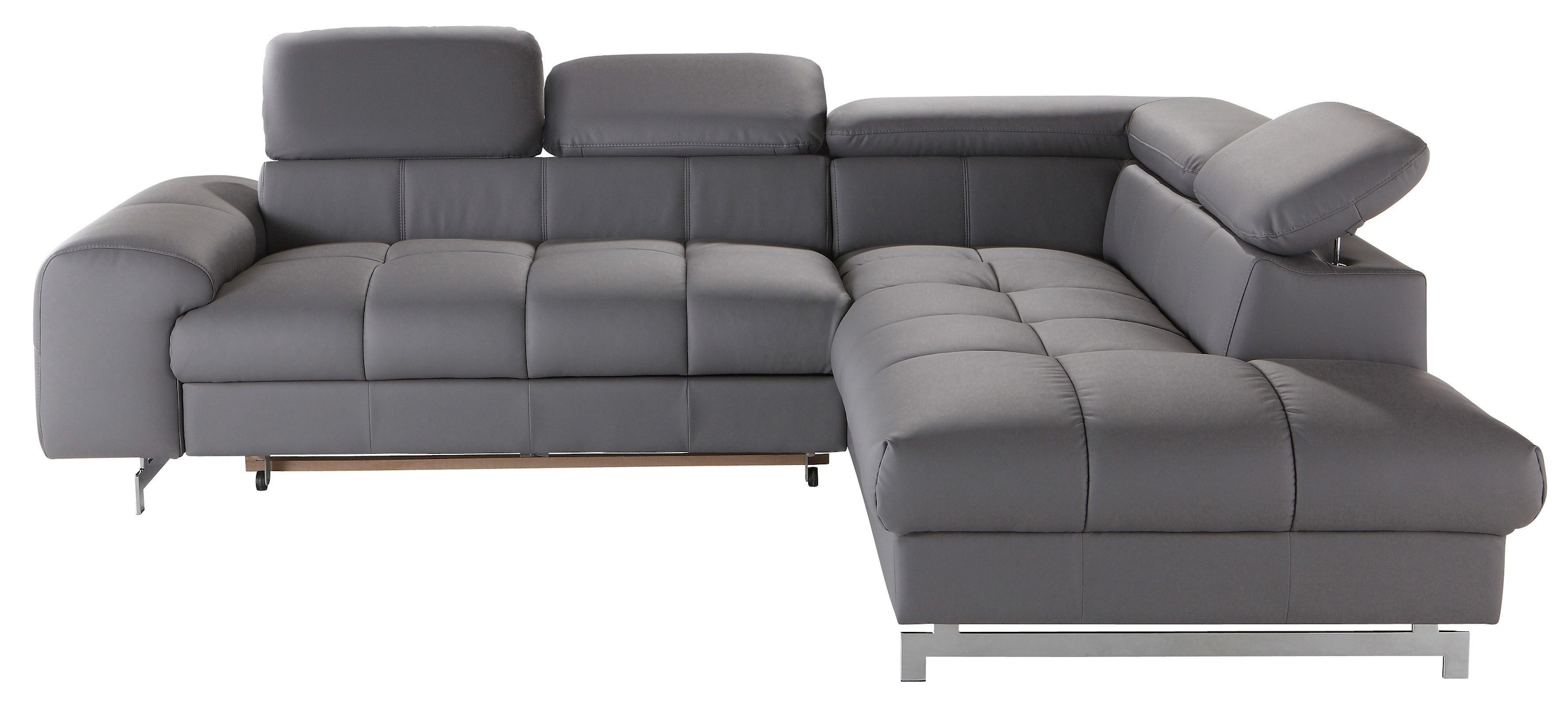 COTTA Polstergarnitur »Chef L-Form« Set,  Set bestehend aus: Ecksofa mit Kopfteilverstellung & Hocker