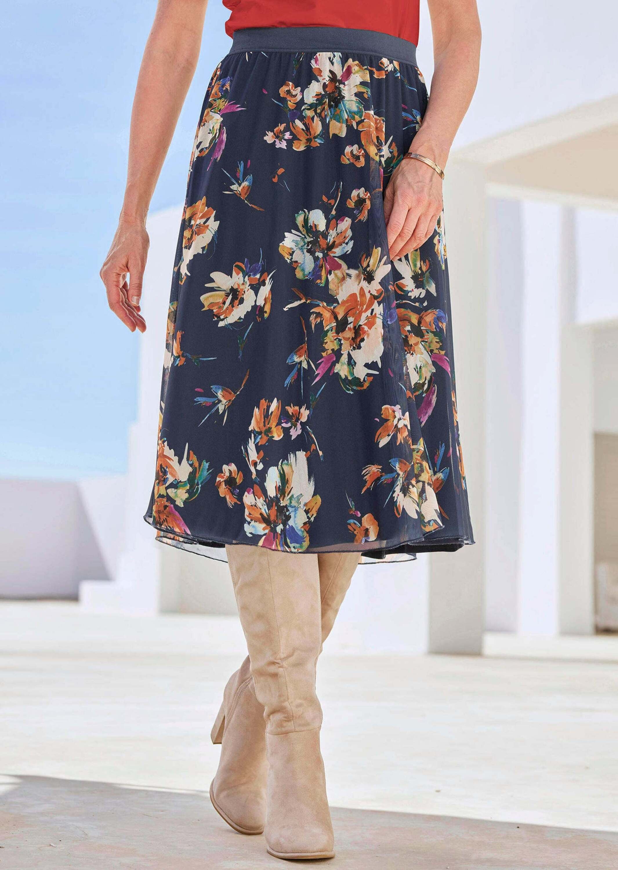 GOLDNER Schlupfrock »Mesh-Rock« Mit flachem Rundumdehnbund