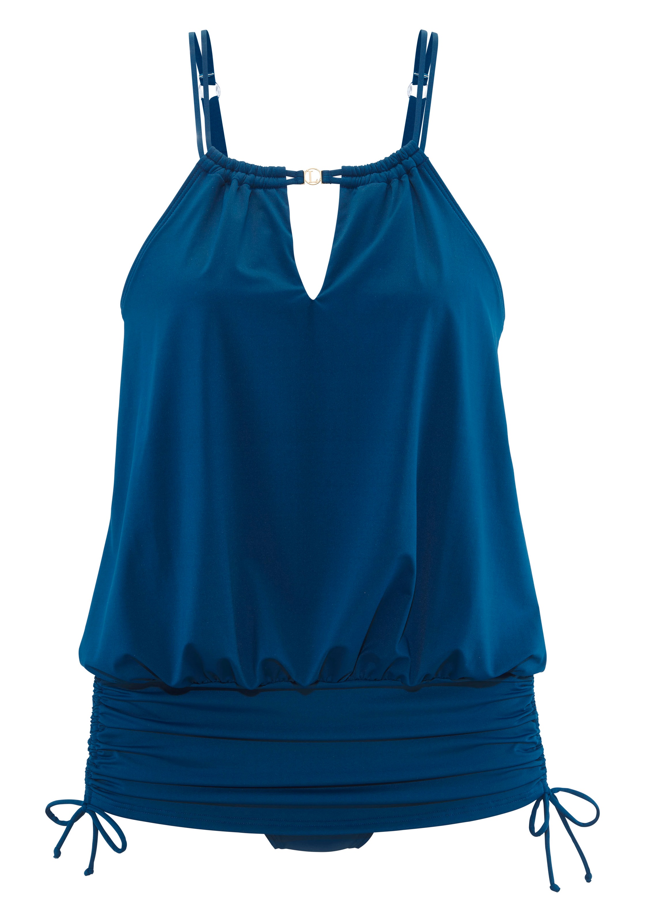 LASCANA, Damen, Badekleid Mit verstellbarer Länge, marine, Cup C/D, 50 - Cup C/D, marine, Aktuelle Unis mit Zierschnalle