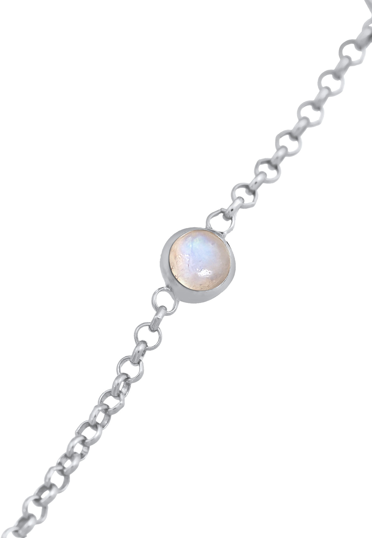 Elli Armkette »Armband Infinity Unendlich Zeichen Mondstein 925 Silber«