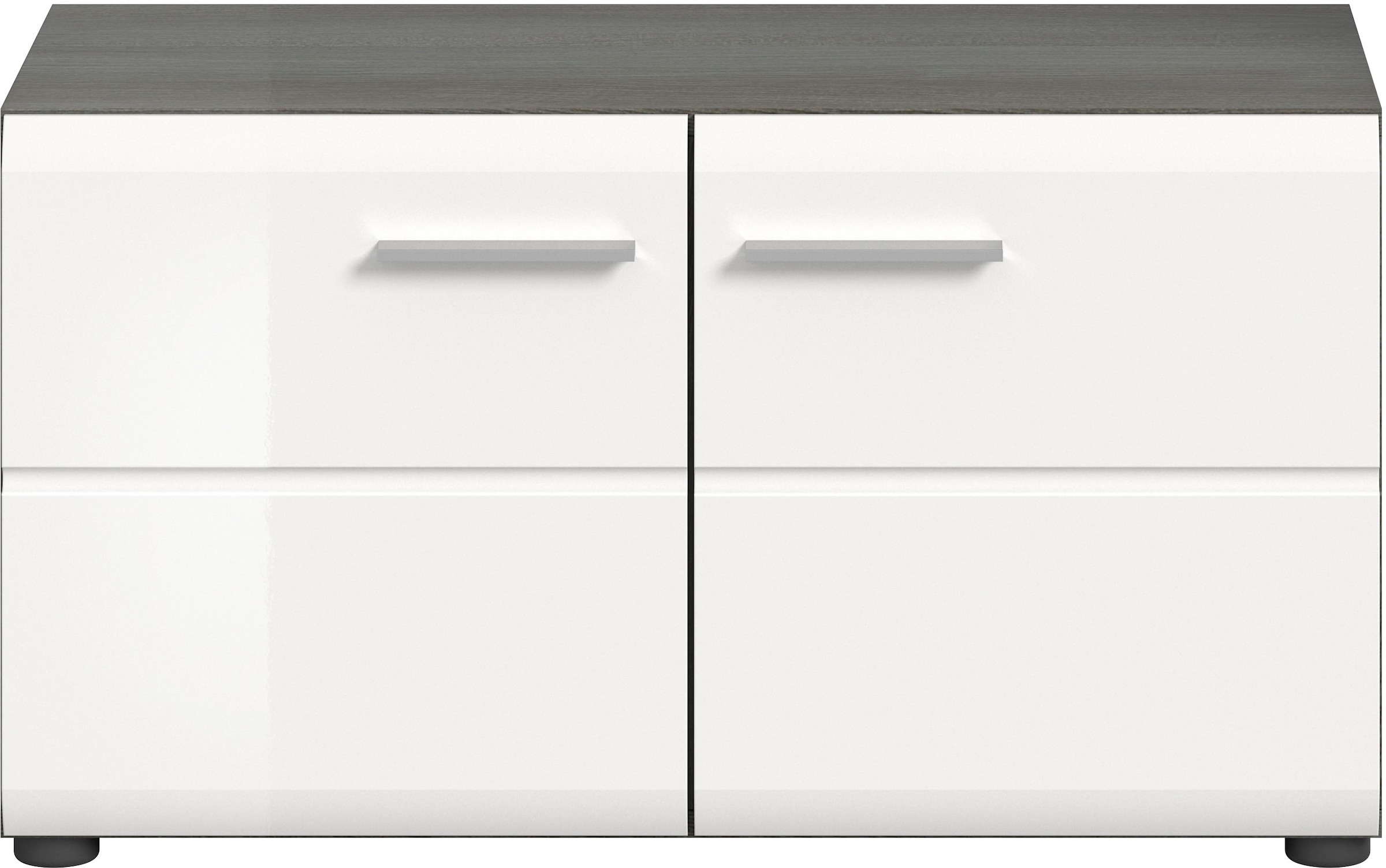 INOSIGN Sitzbank »Rumba, Breite 80cm, Hochglanz Front, 2 Türen, 2 Einlegeböden, 4 Fächer«, Schuhbank, Schuhschrank, Flurbank, Flurmöbel