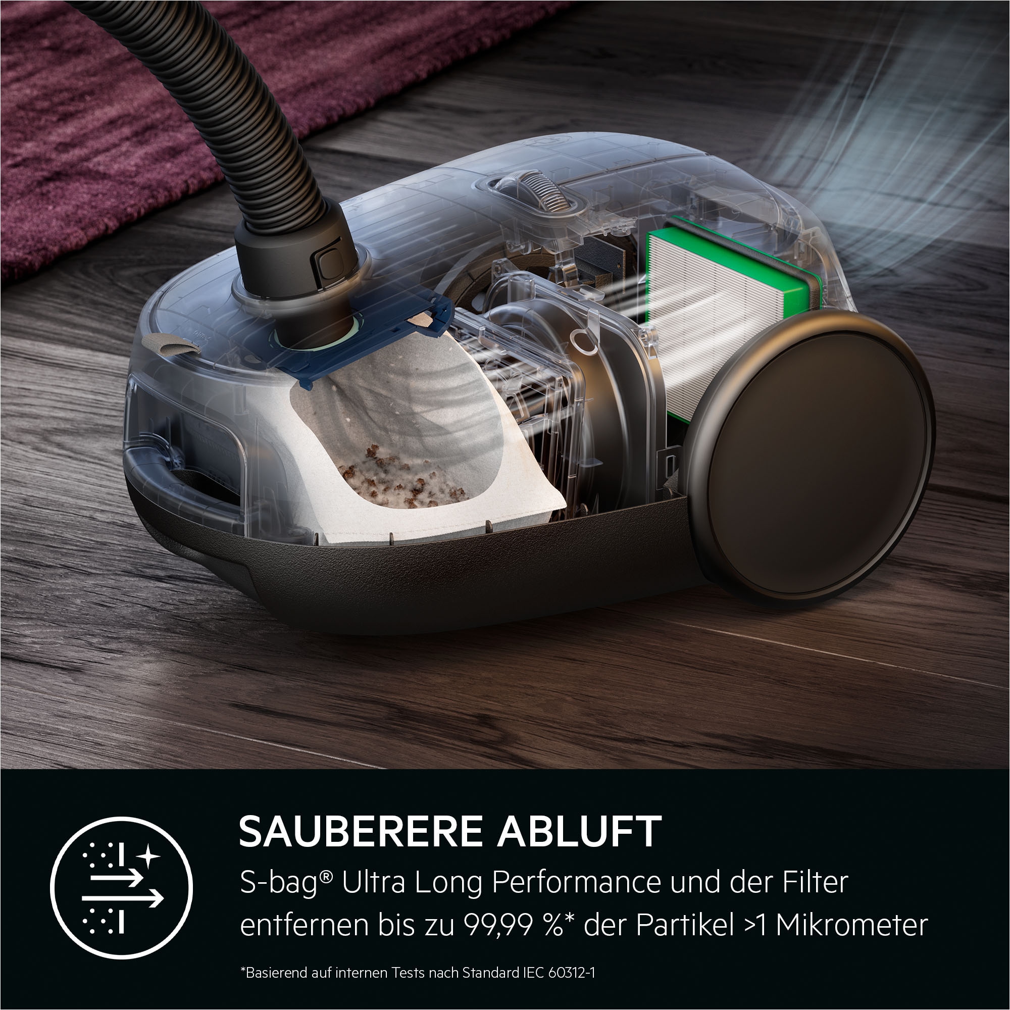 AEG Bodenstaubsauger »CLEAN 6000 (AB61C2DB)«, 850 W, mit Beutel, hohe Saugleistung, inkl. Zusatzdüsen, 50 % Recyclingkunststoff